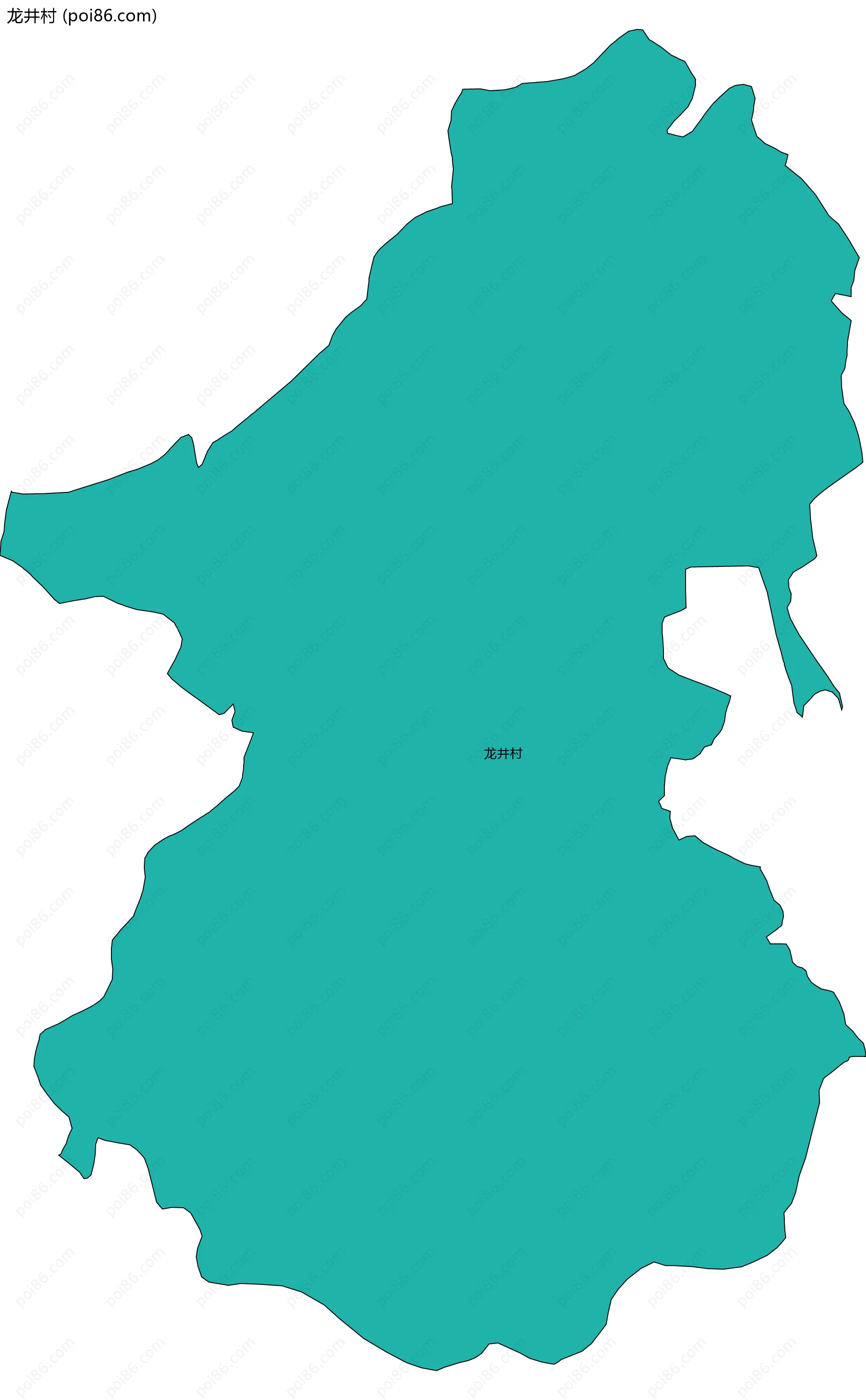 龙井村边界地图