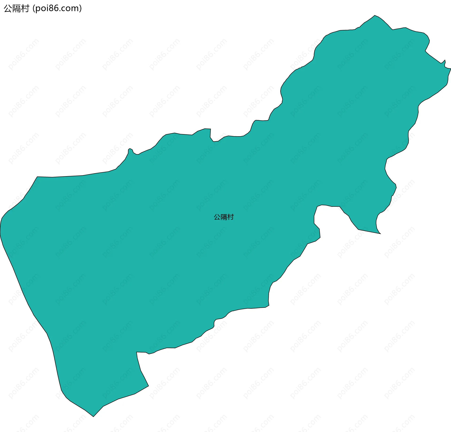 公隔村边界地图