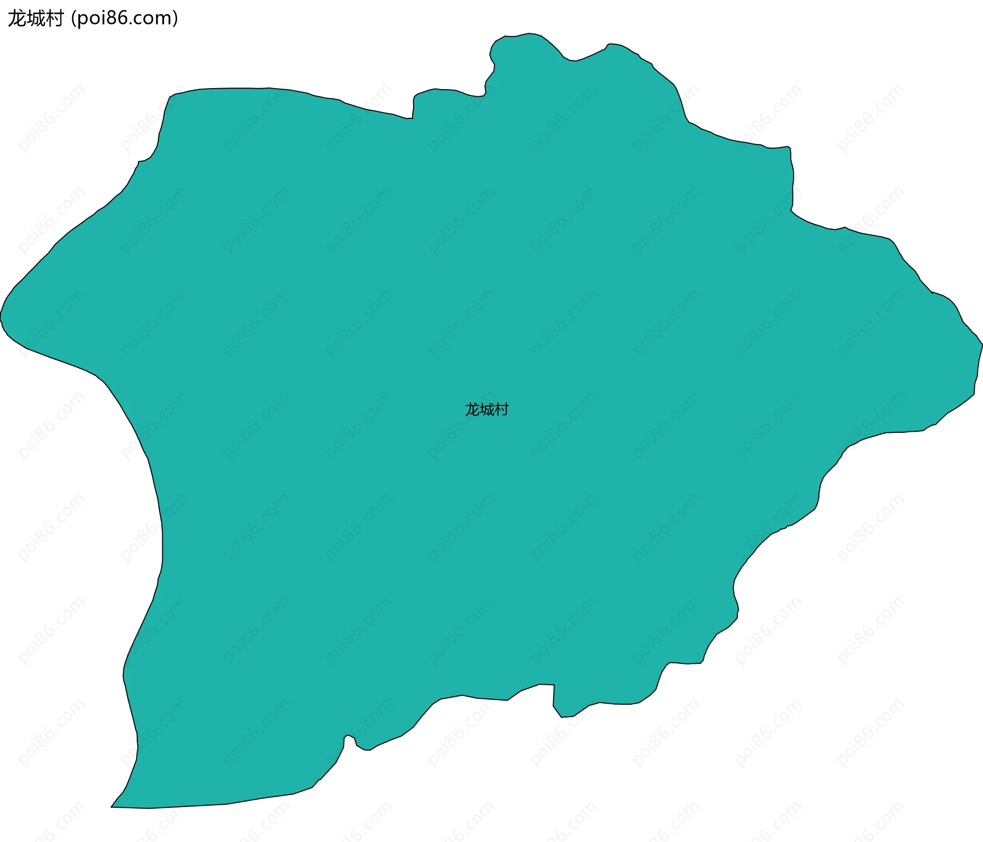 龙城村边界地图
