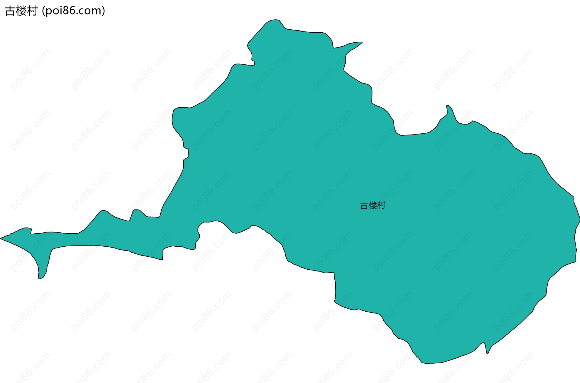 古楼村边界地图