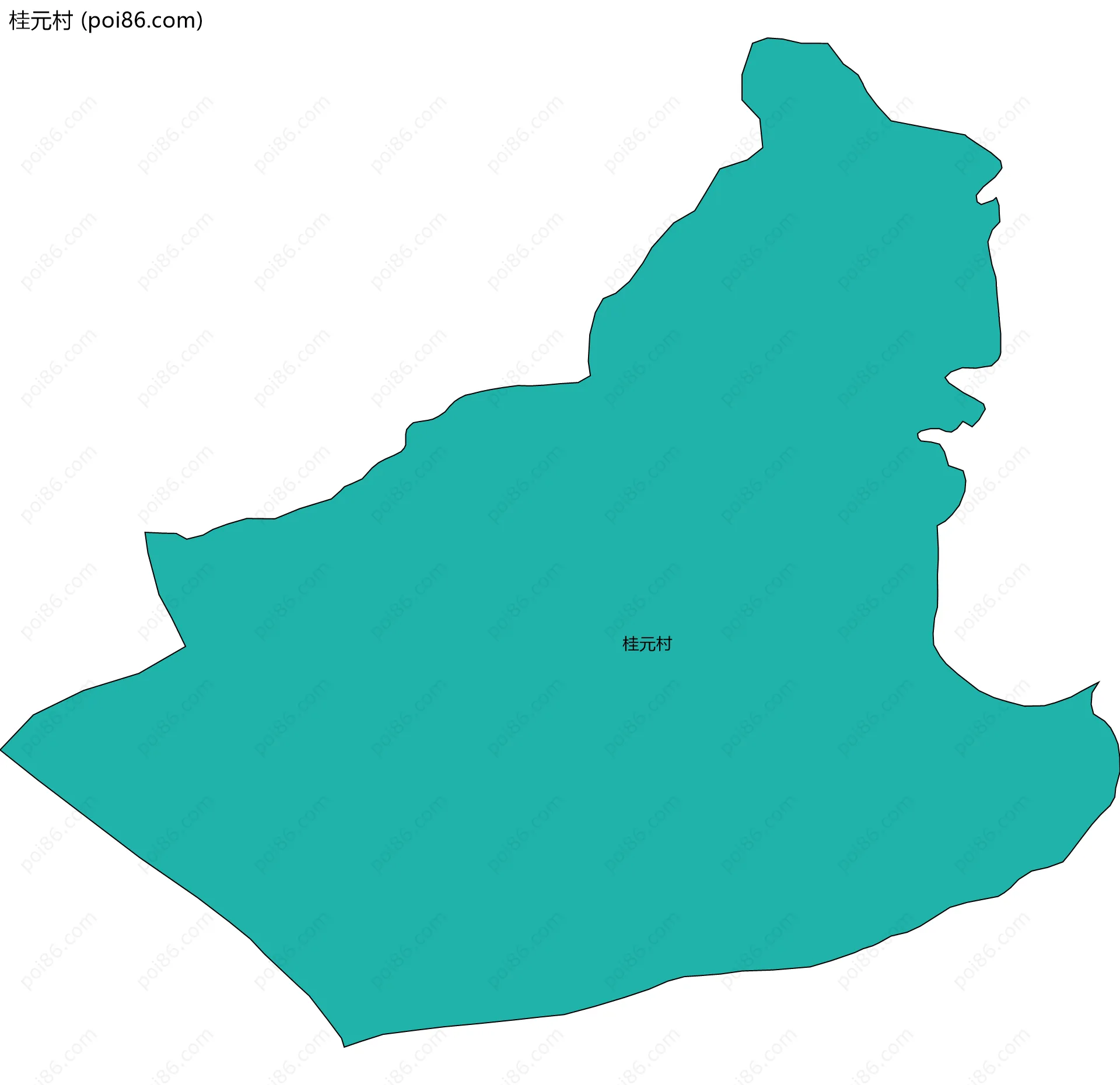桂元村边界地图