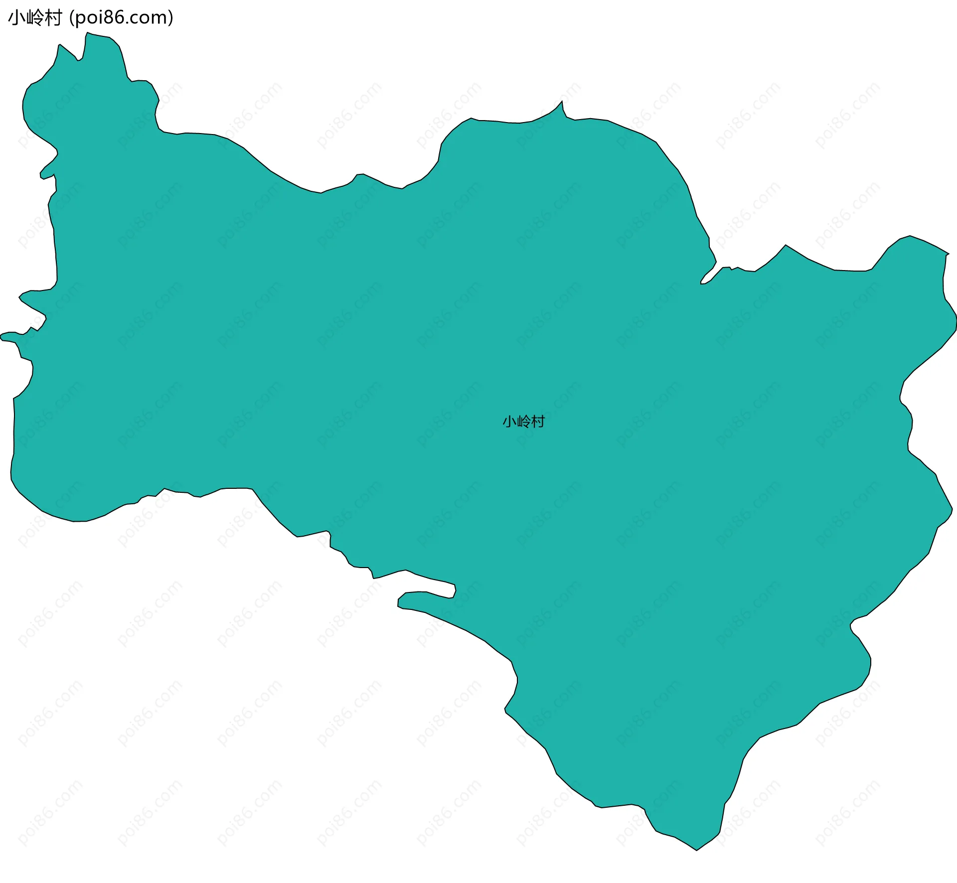 小岭村边界地图