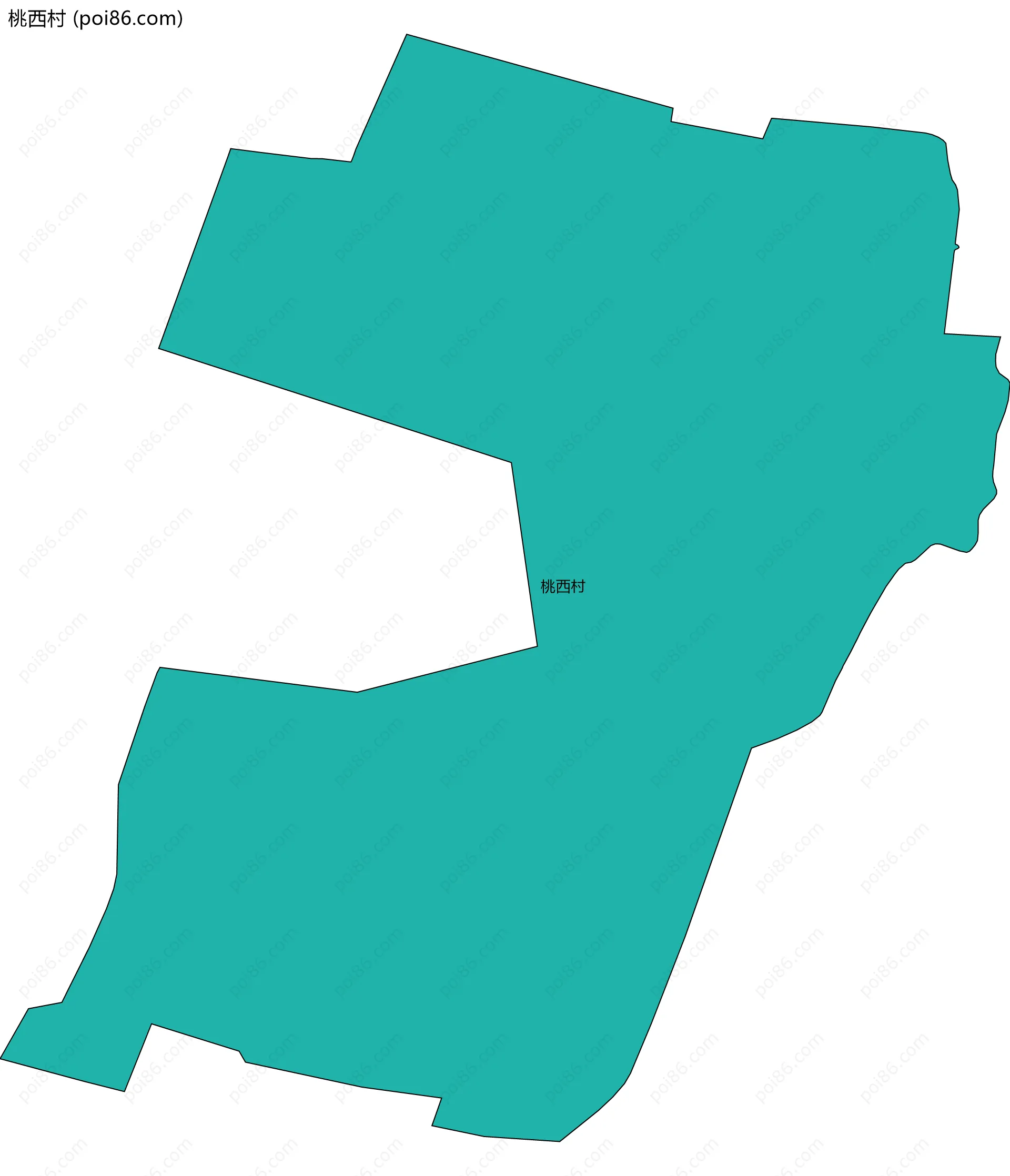 桃西村边界地图