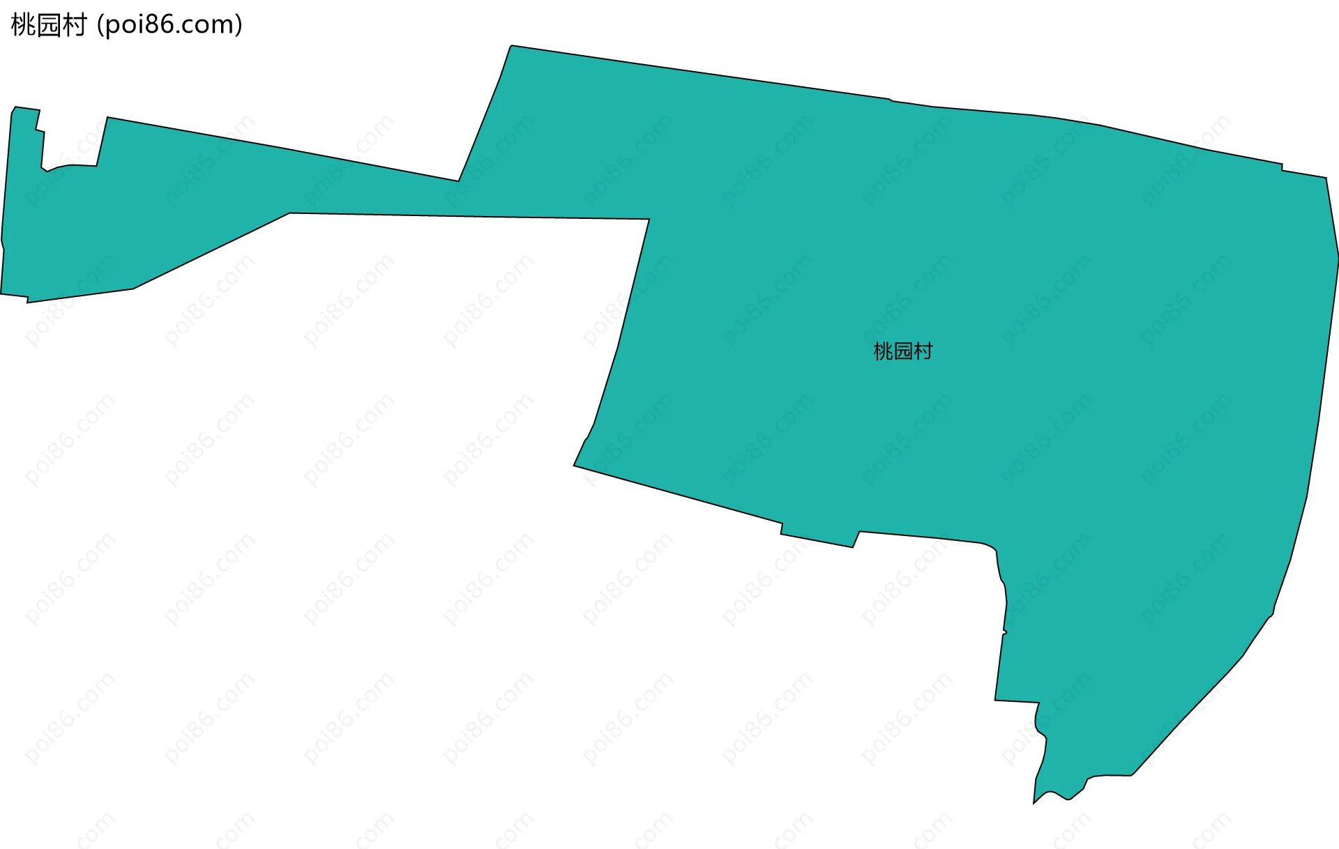 桃园村边界地图