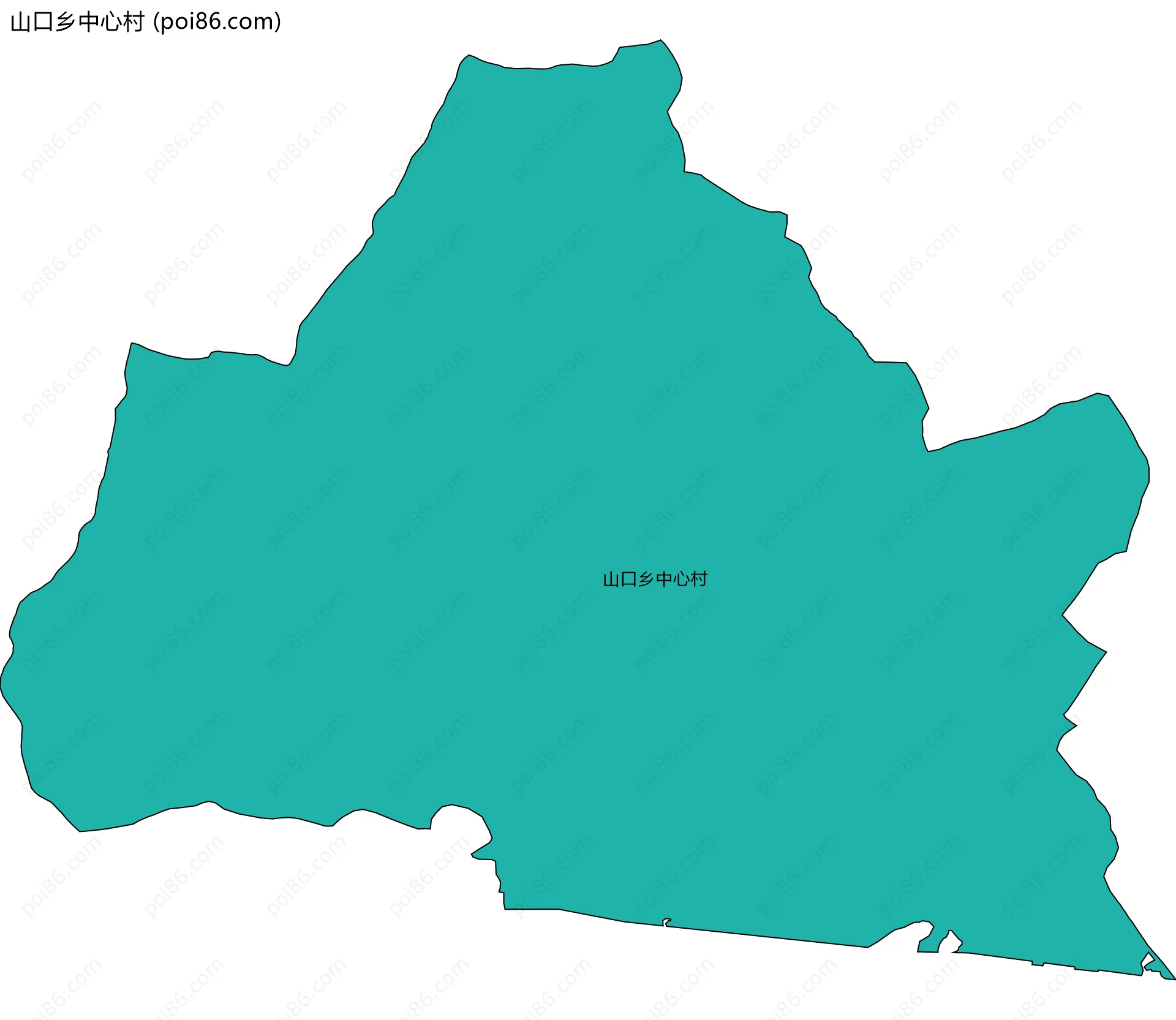 山口乡中心村边界地图