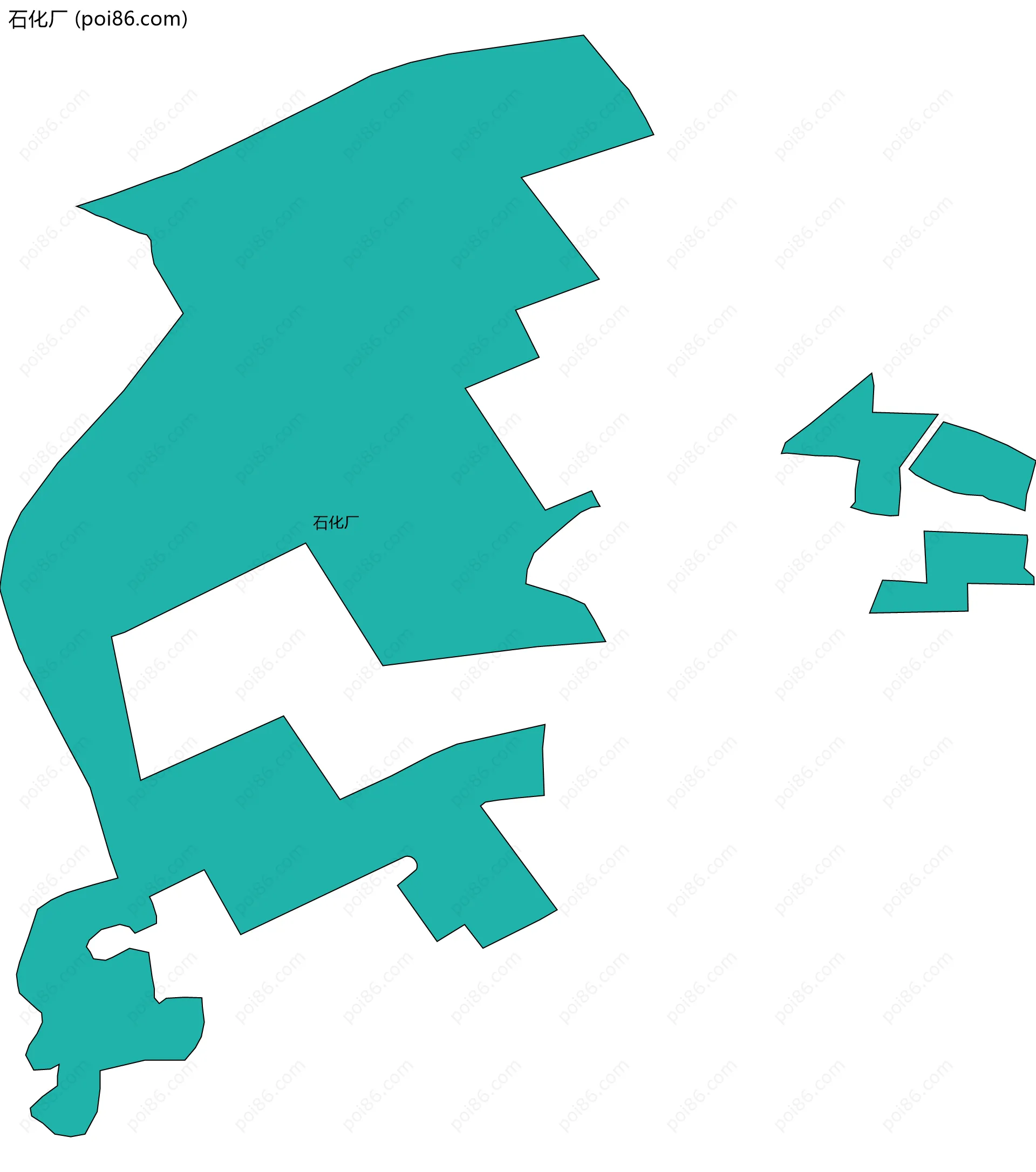 石化厂边界地图