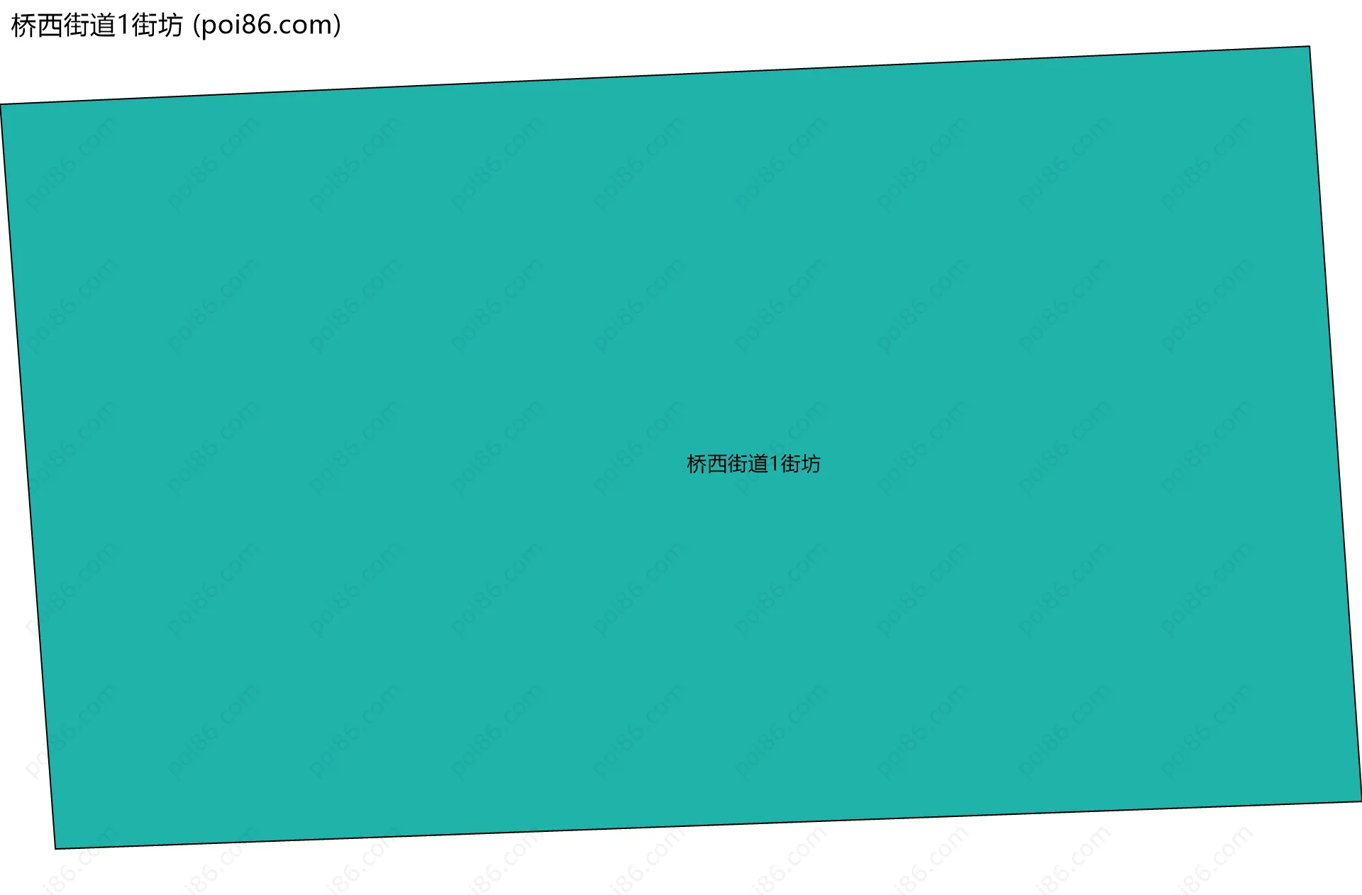 桥西街道1街坊边界地图