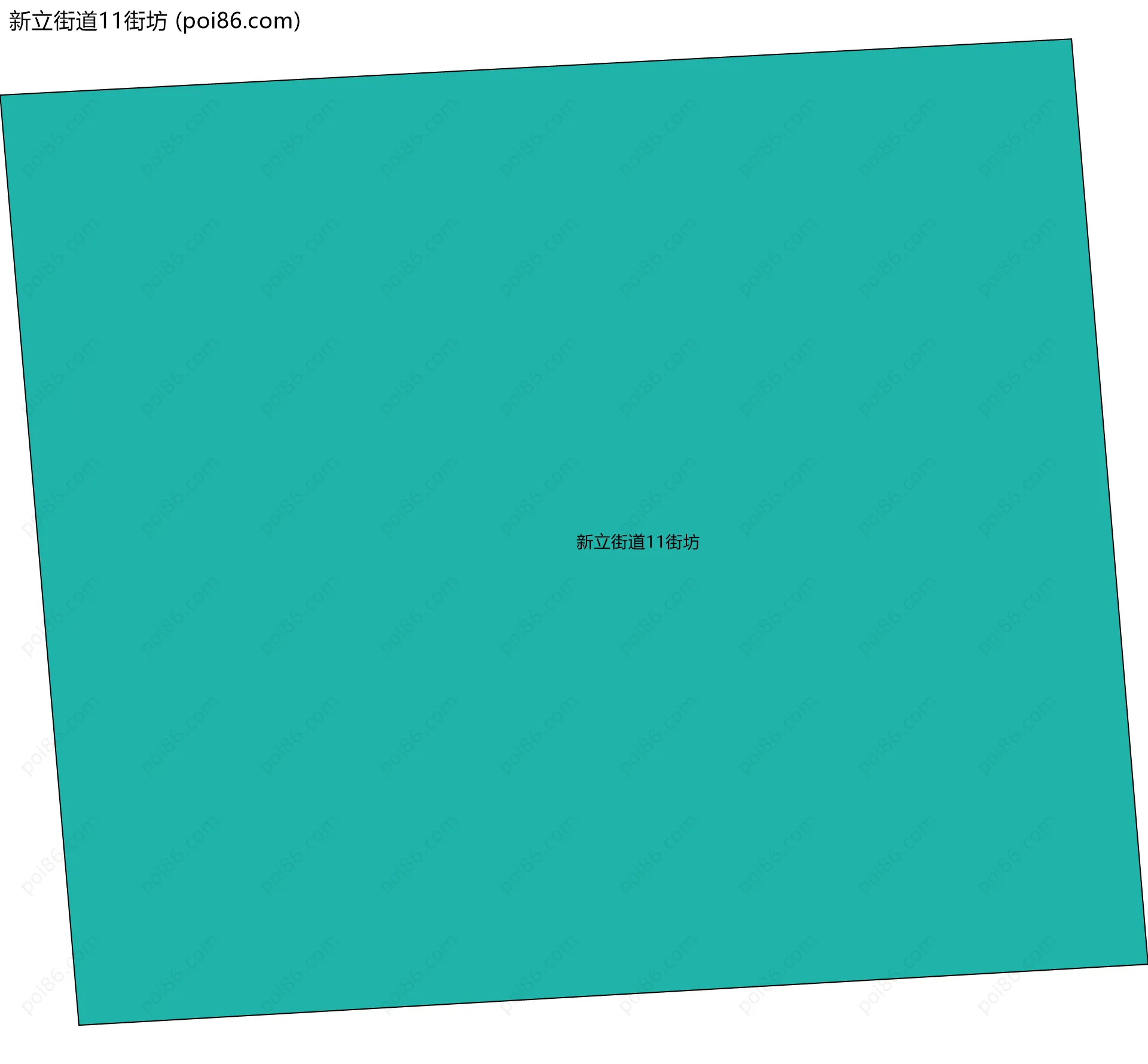 新立街道11街坊边界地图