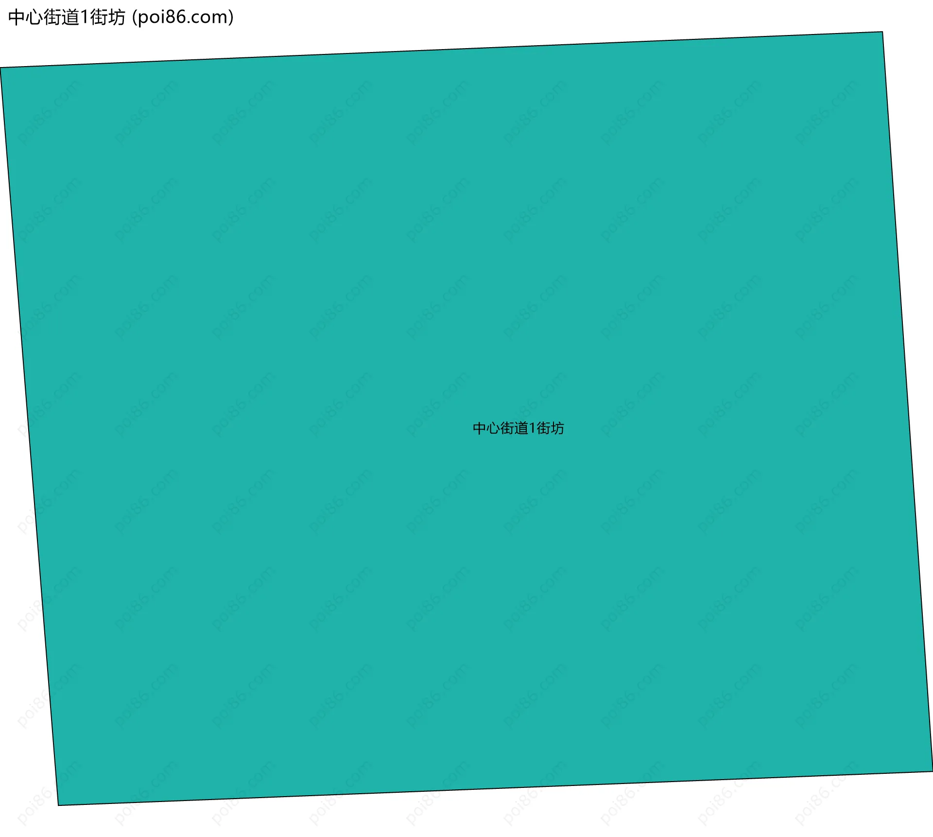 中心街道1街坊边界地图