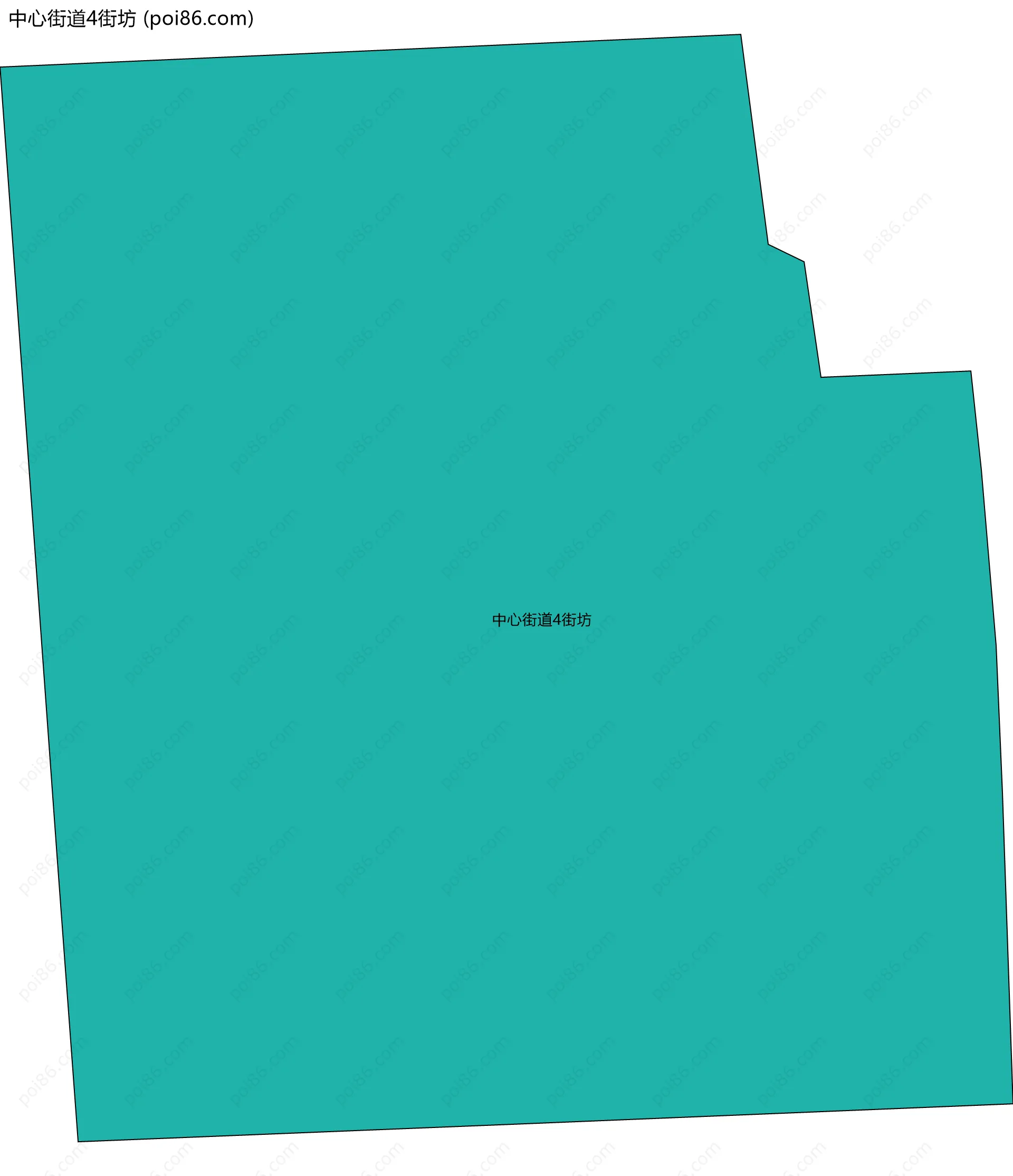 中心街道4街坊边界地图