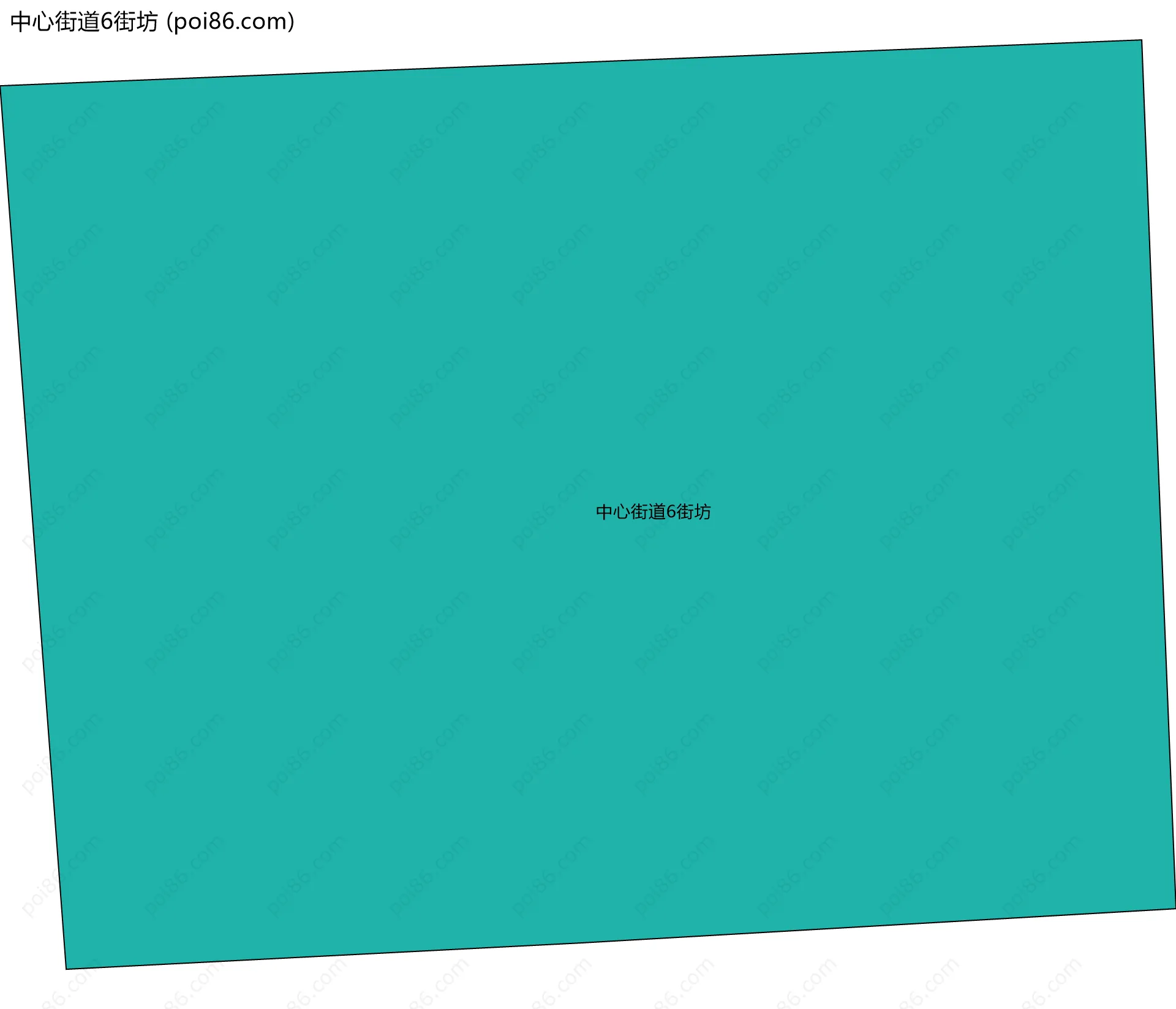中心街道6街坊边界地图
