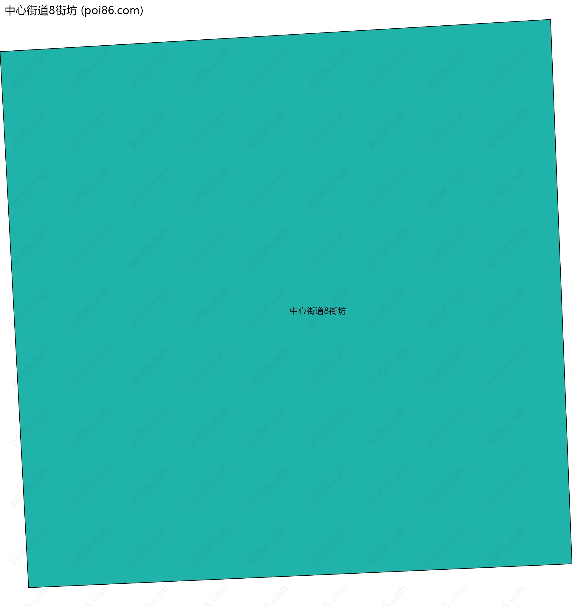 中心街道8街坊边界地图