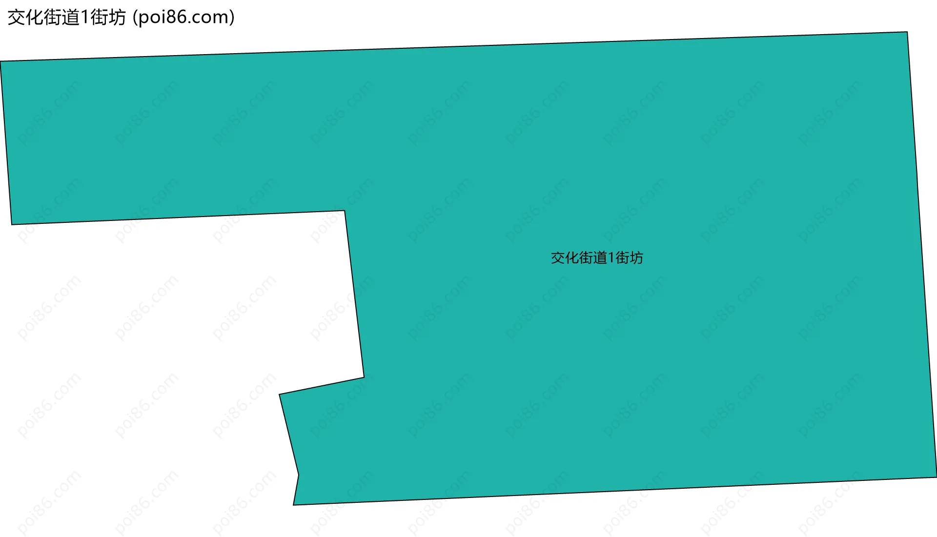 交化街道1街坊边界地图