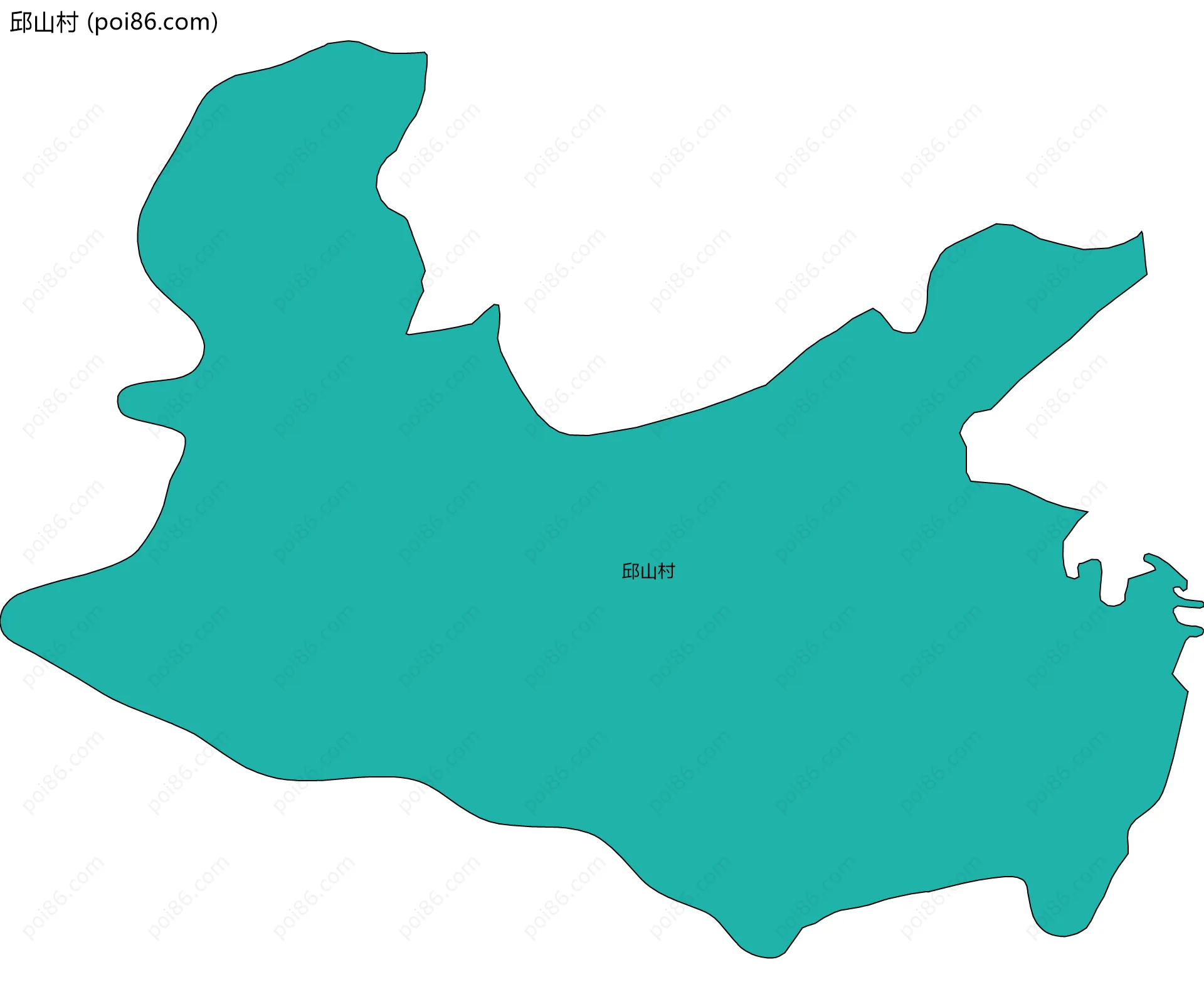 邱山村边界地图