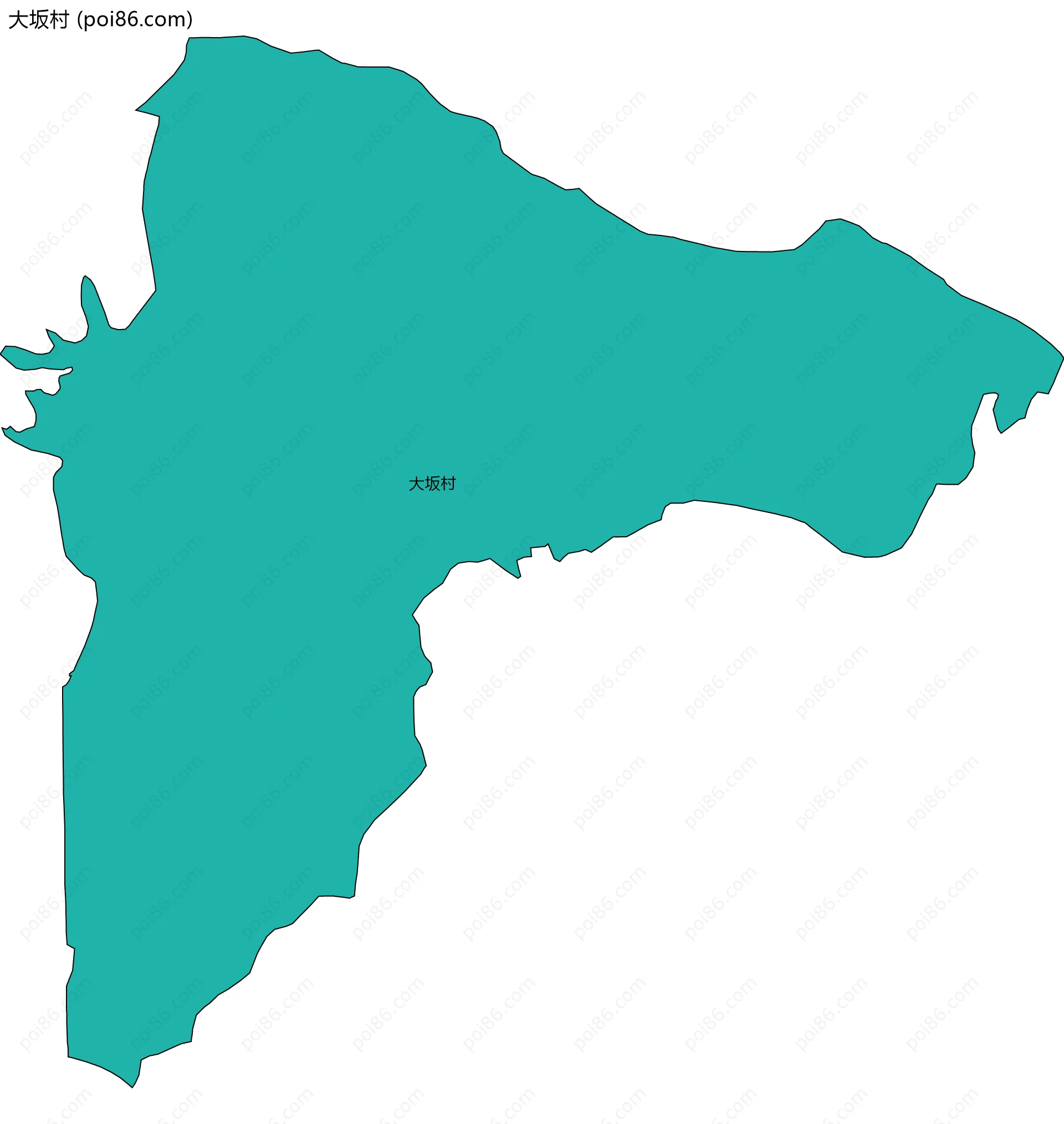 大坂村边界地图