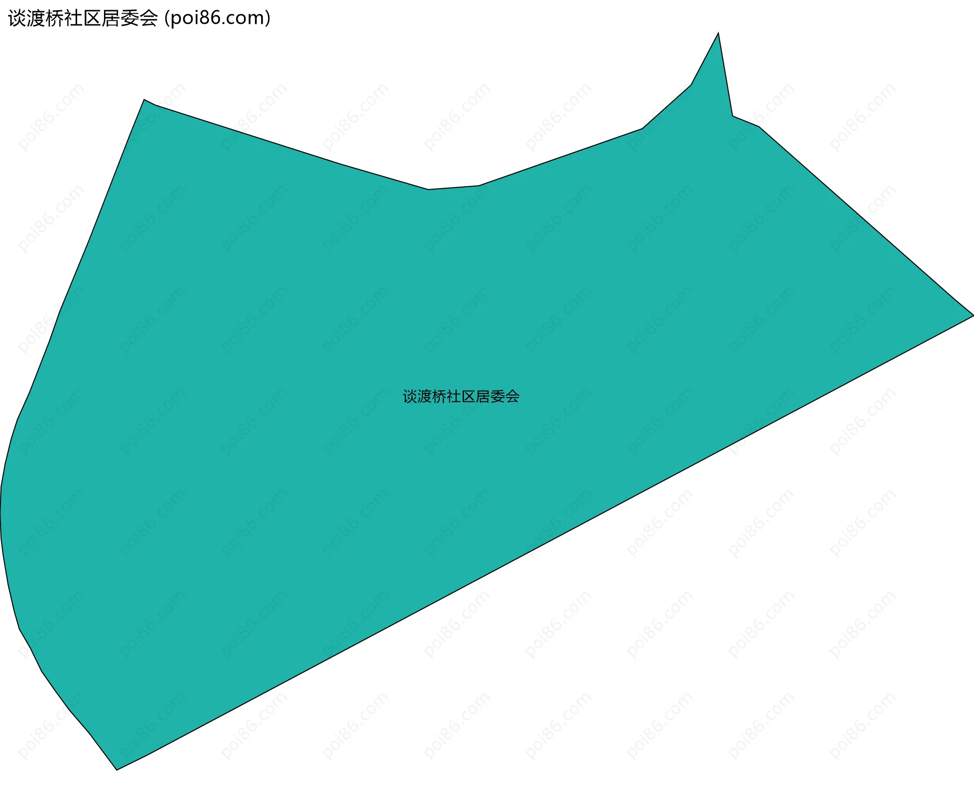 谈渡桥社区居委会边界地图