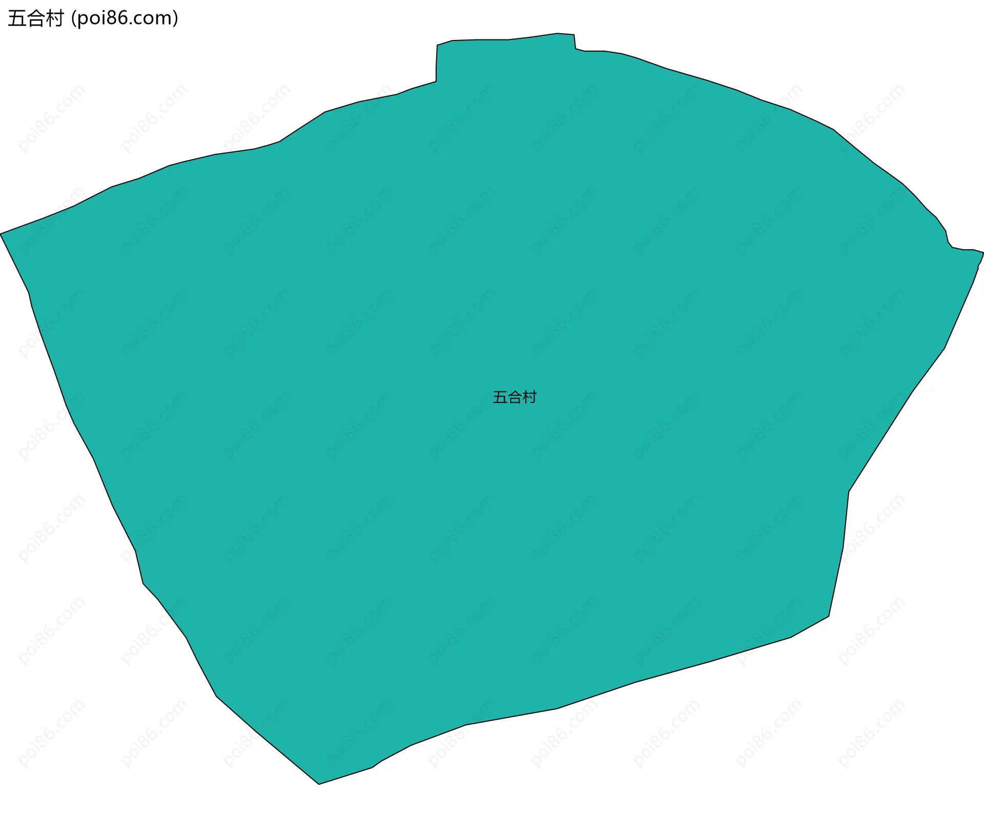 五合村边界地图