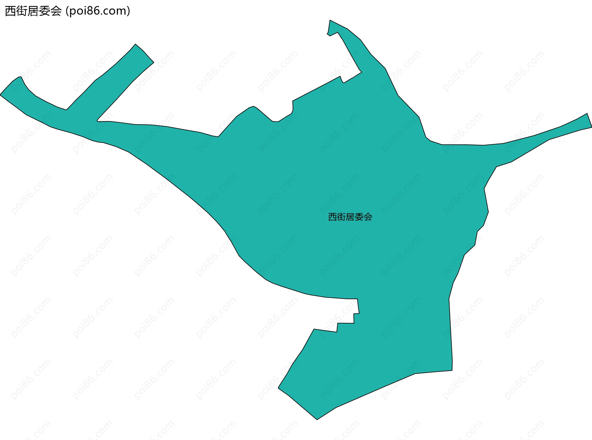 西街居委会边界地图