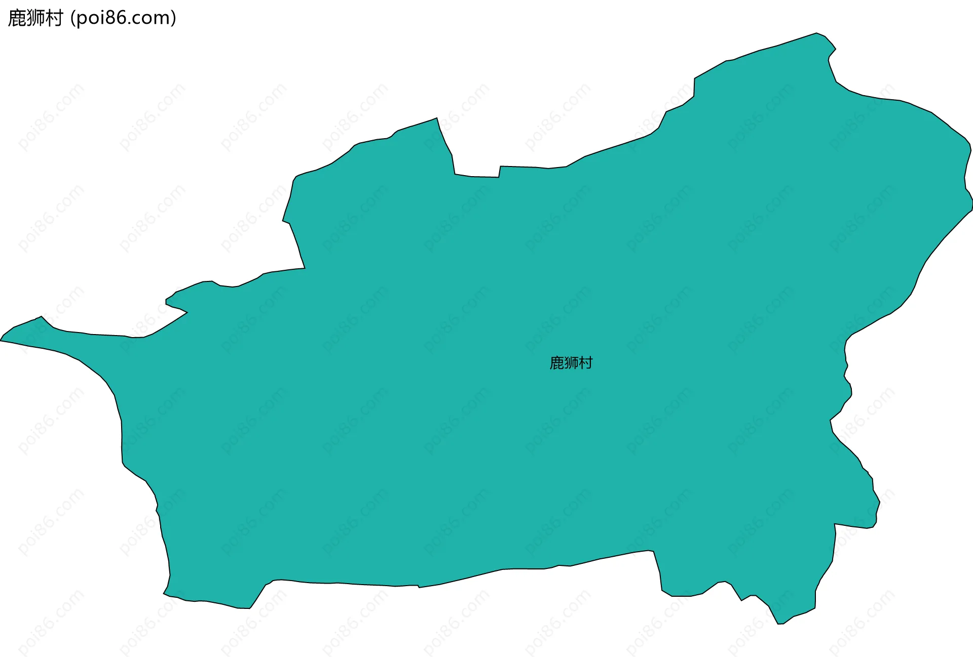 鹿狮村边界地图