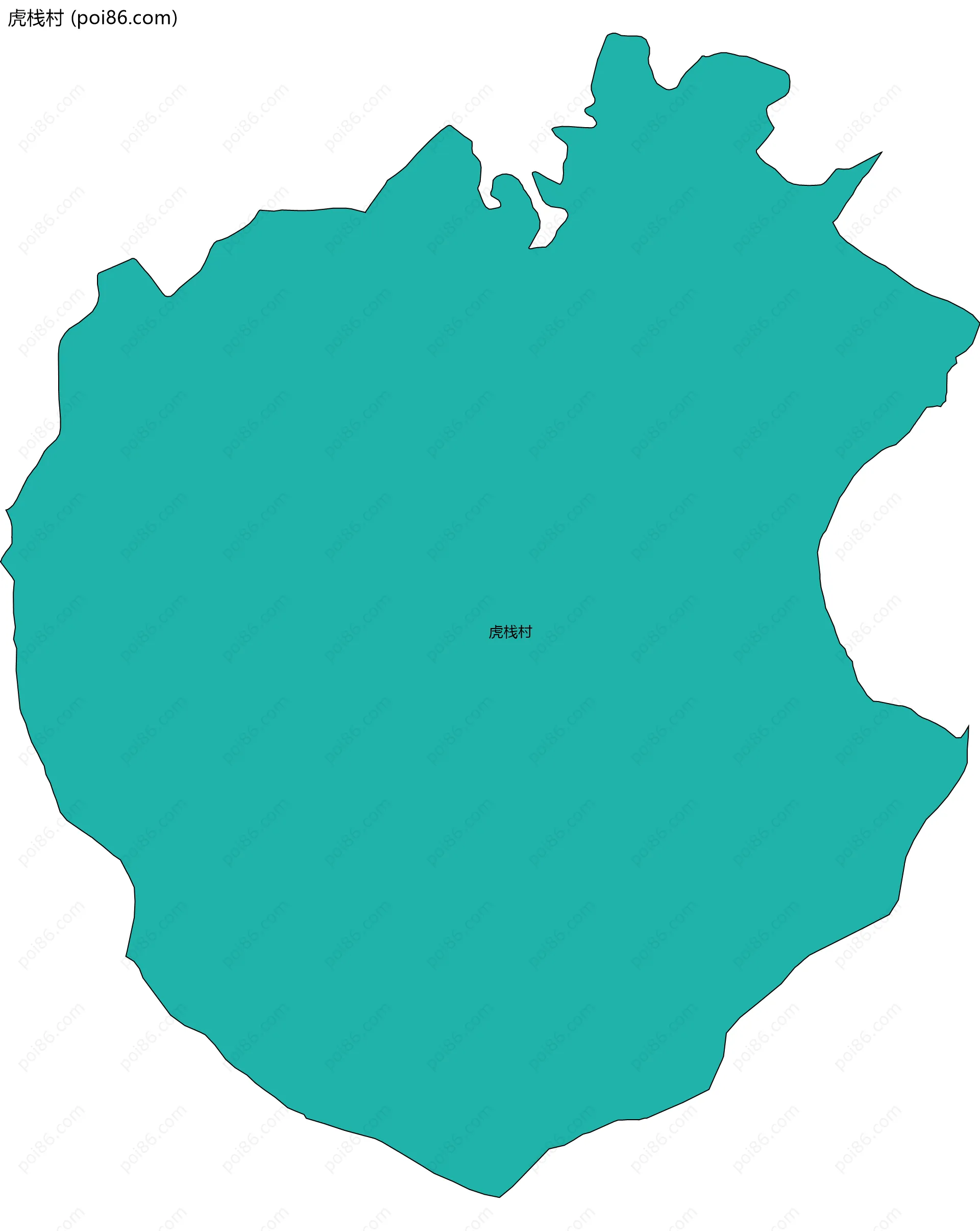 虎栈村边界地图