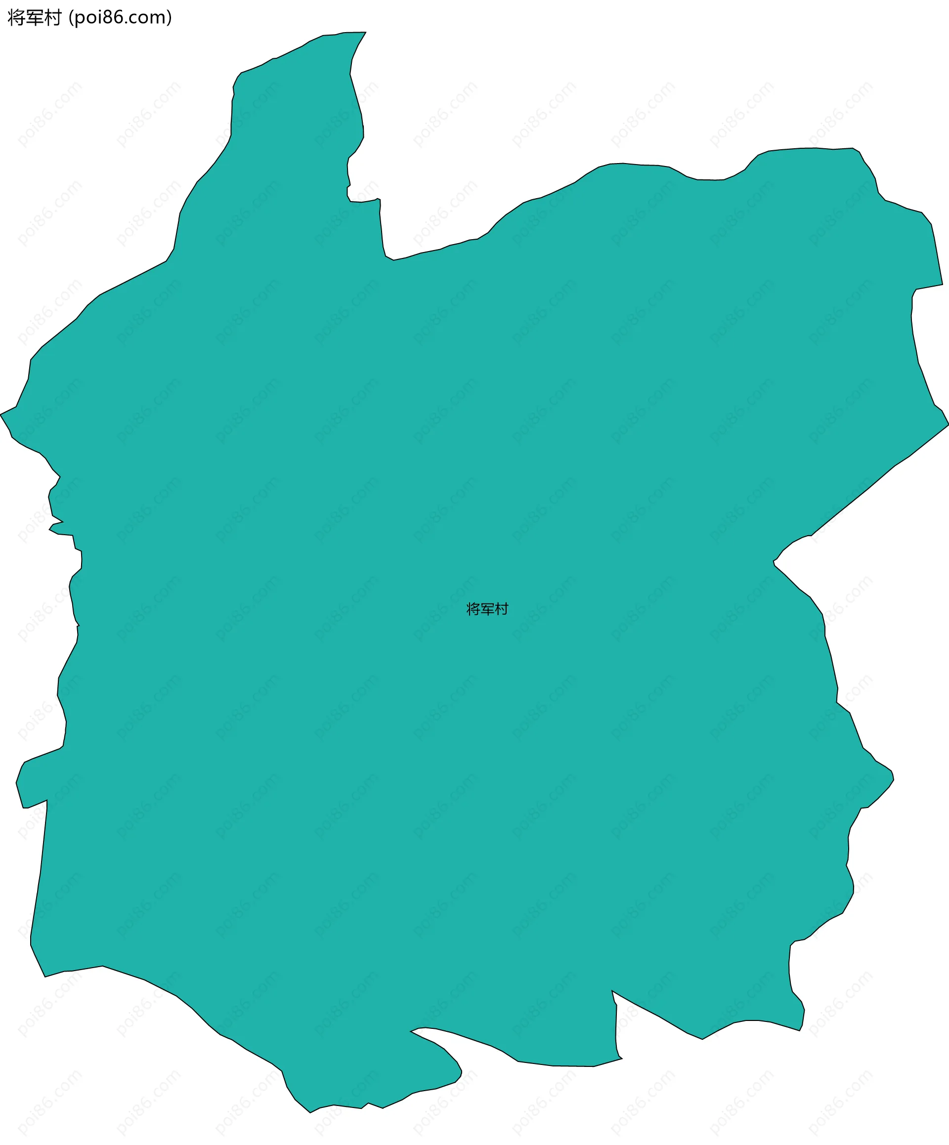将军村边界地图