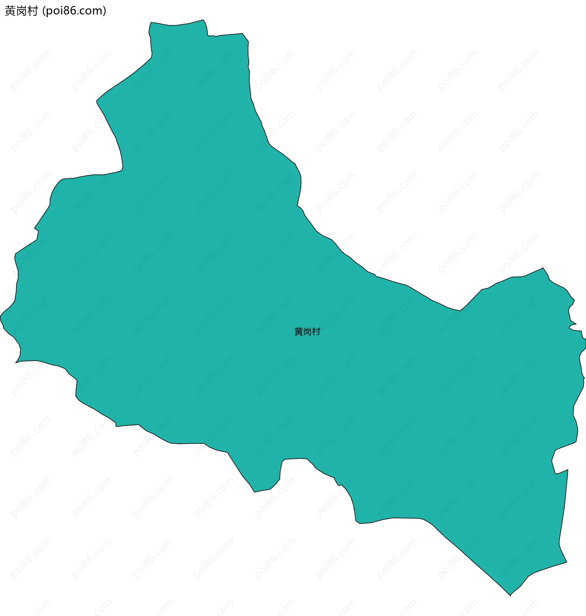 黄岗村边界地图