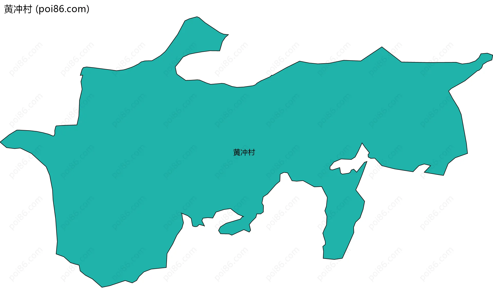 黄冲村边界地图