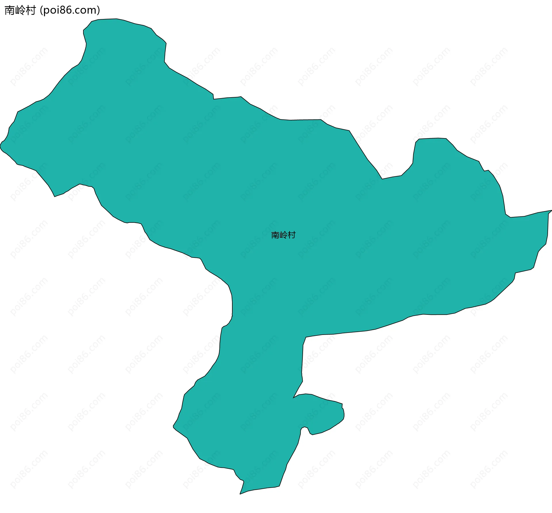 南岭村边界地图