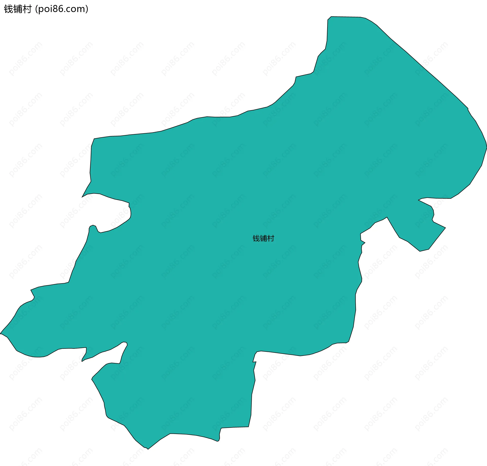 钱铺村边界地图