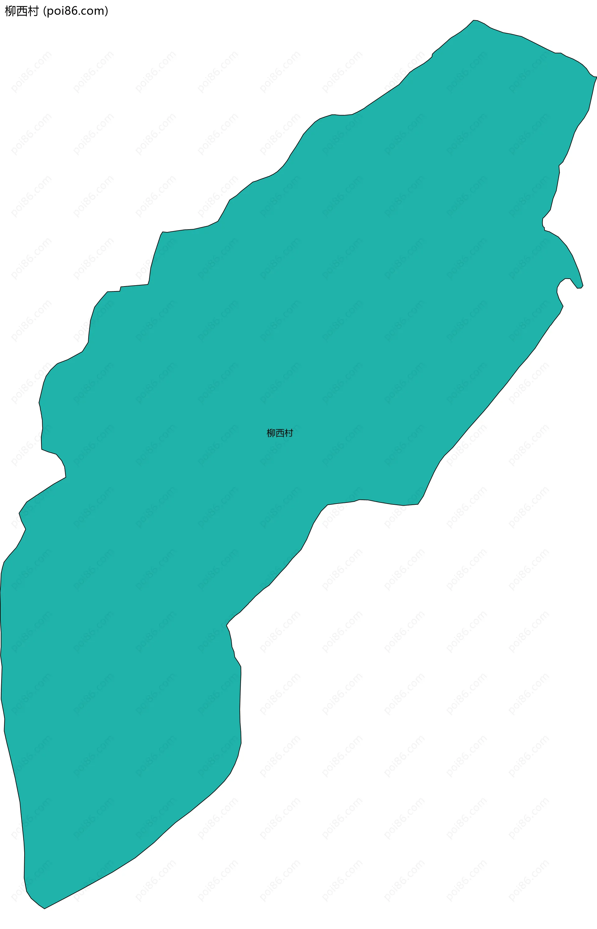 柳西村边界地图