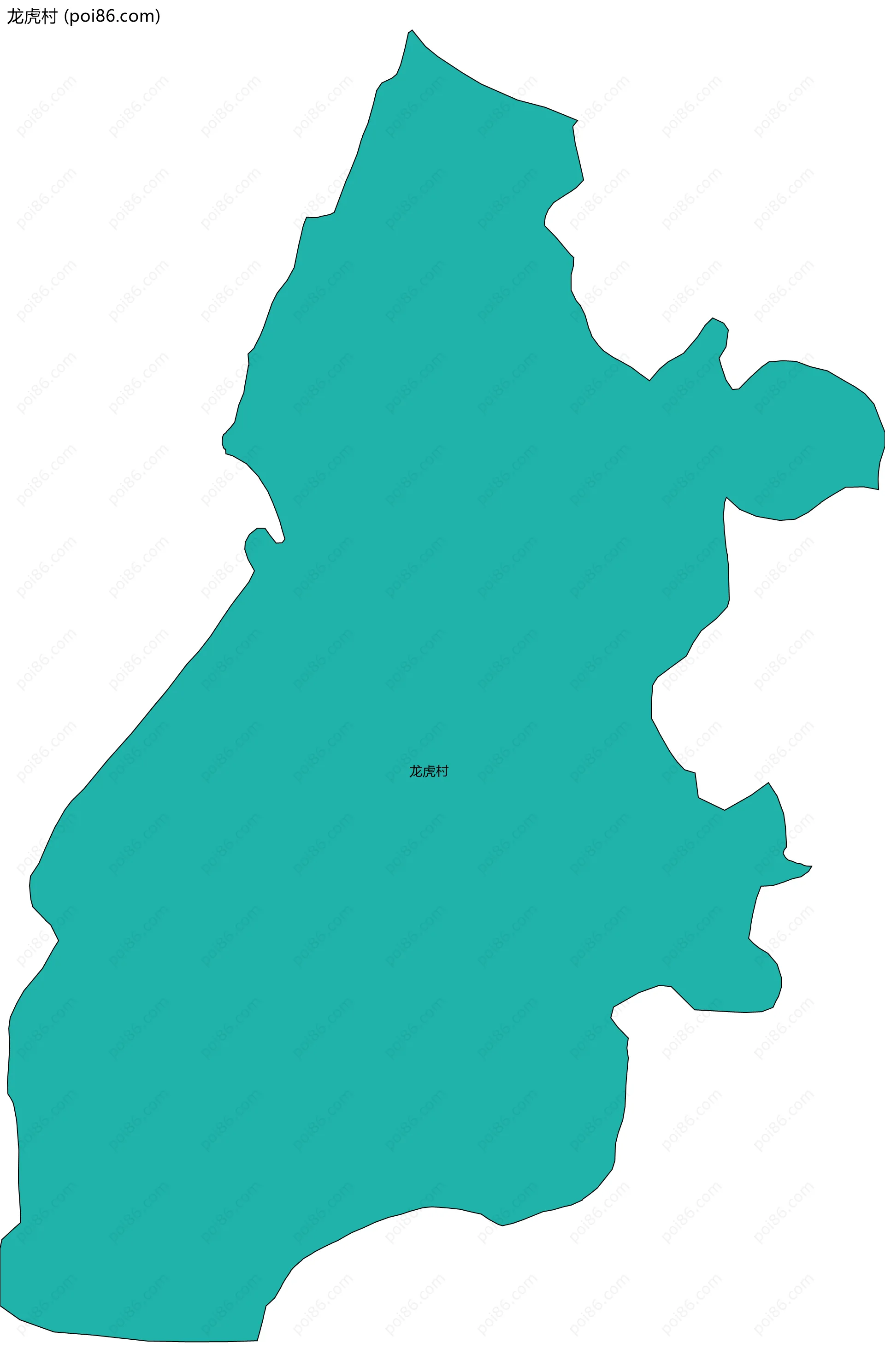 龙虎村边界地图