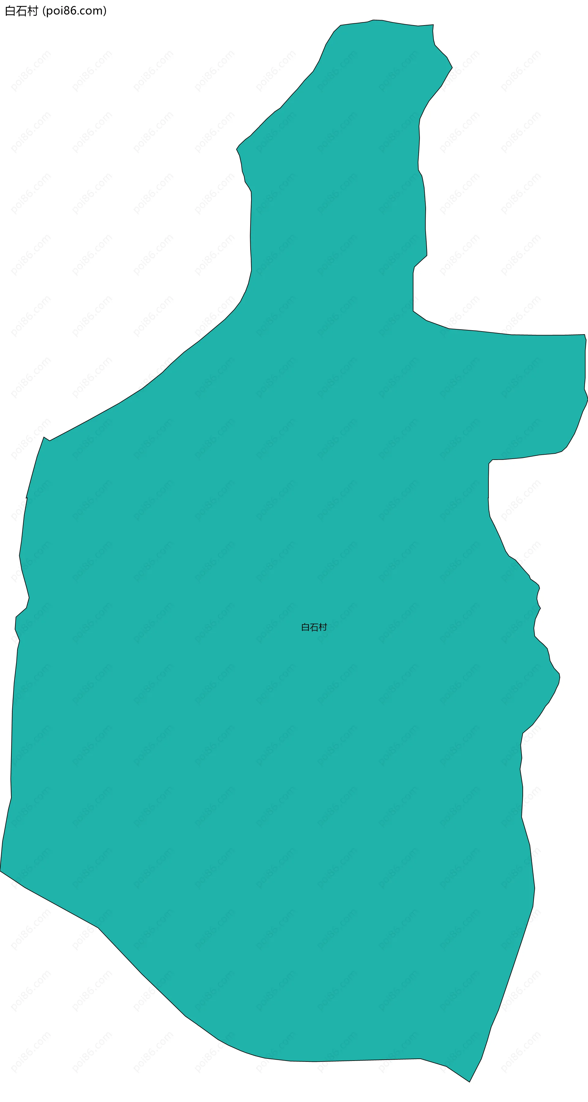 白石村边界地图