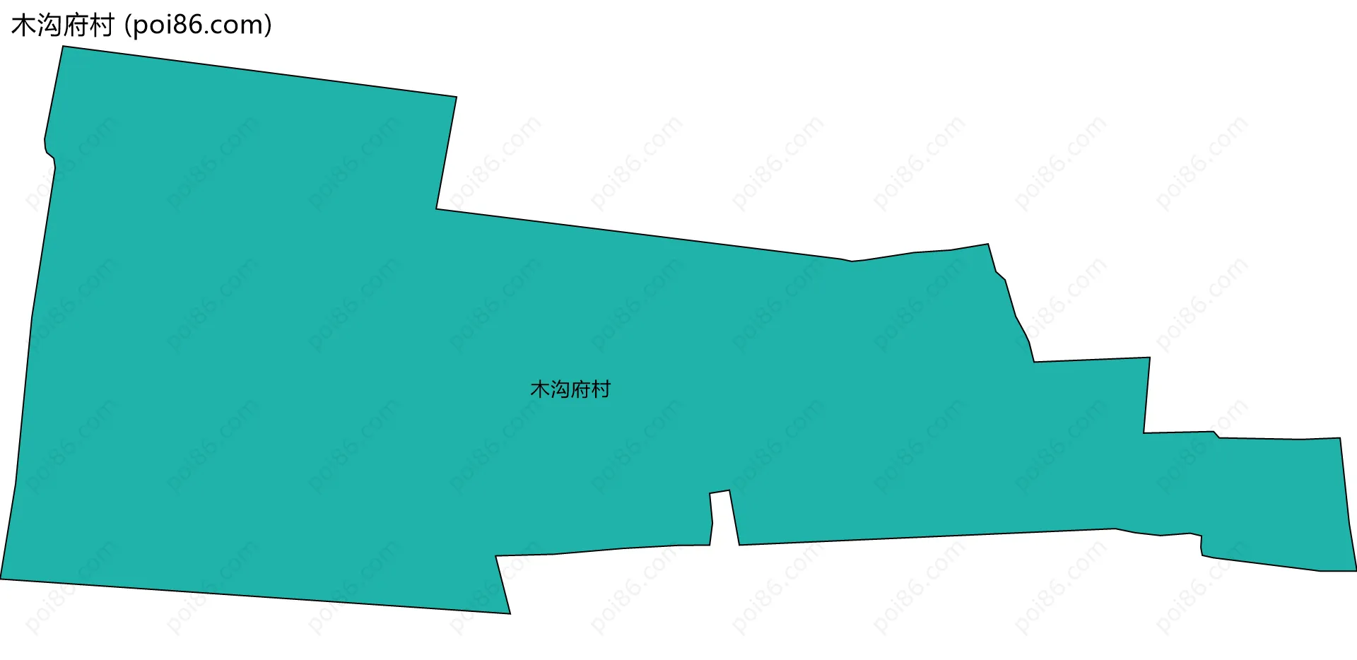 木沟府村边界地图