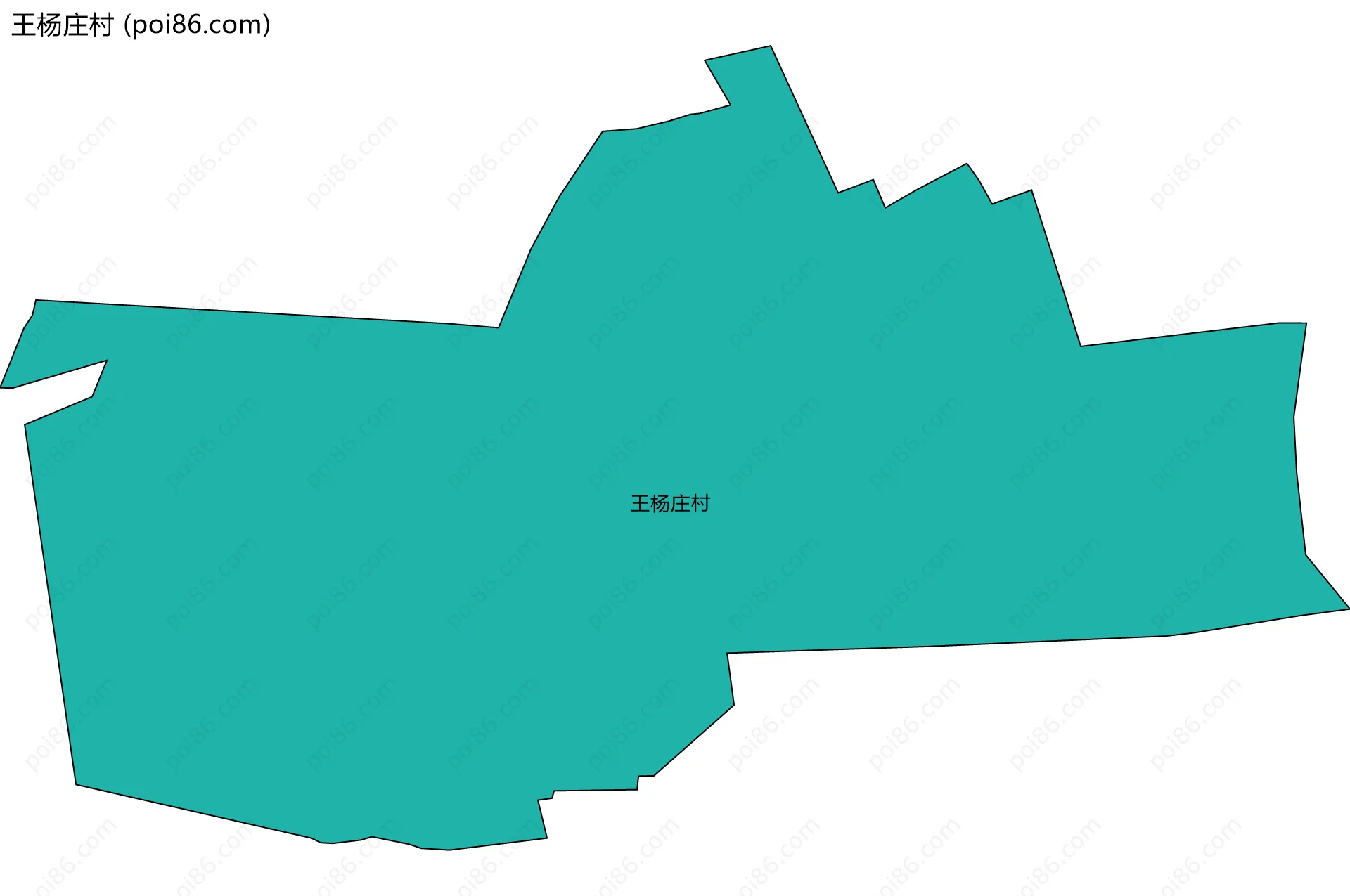 王杨庄村边界地图
