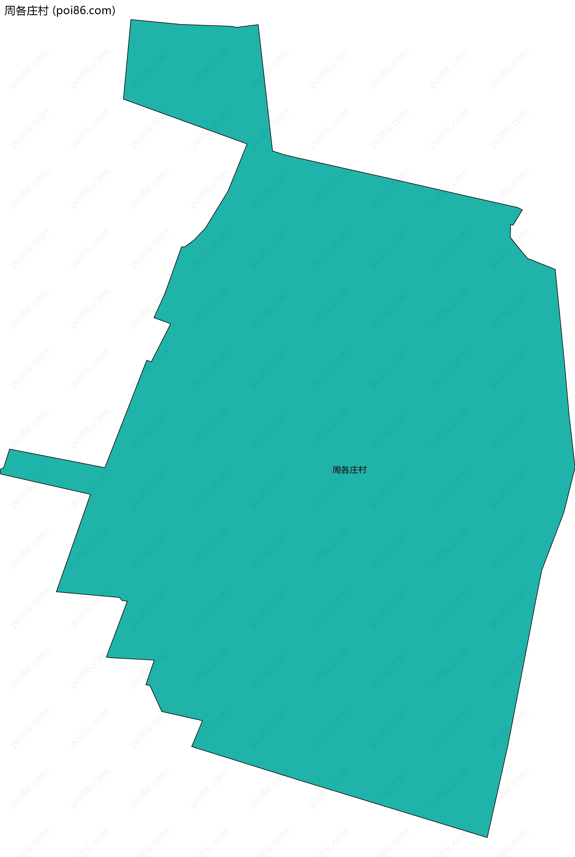 周各庄村边界地图