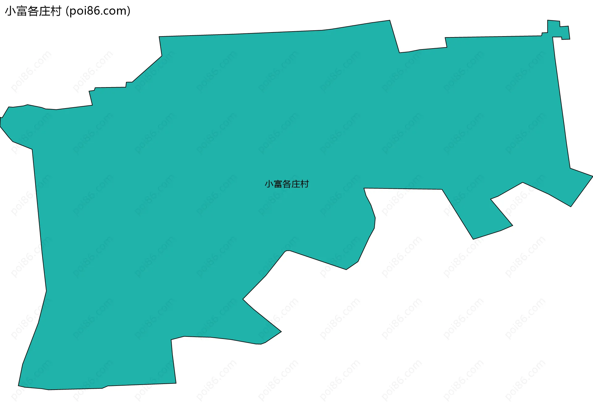 小富各庄村边界地图