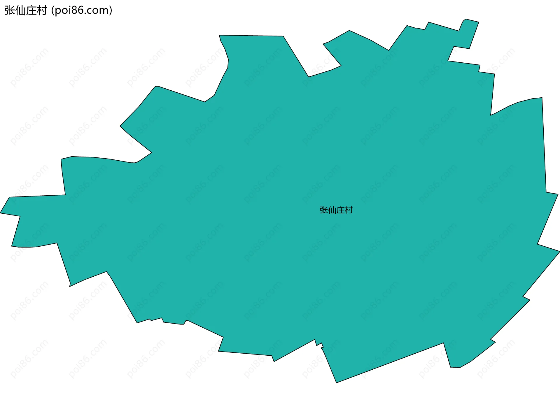 张仙庄村边界地图