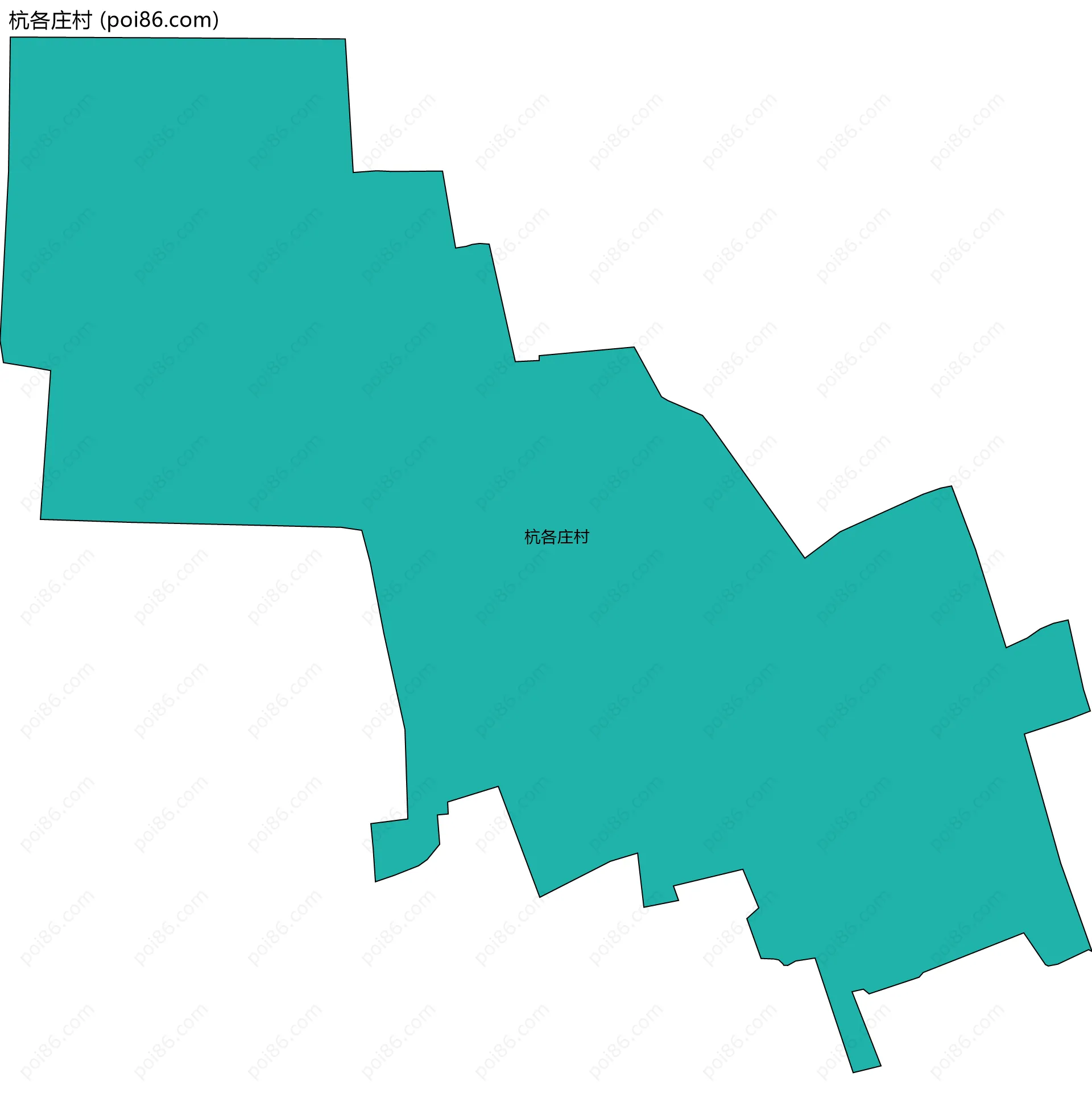杭各庄村边界地图