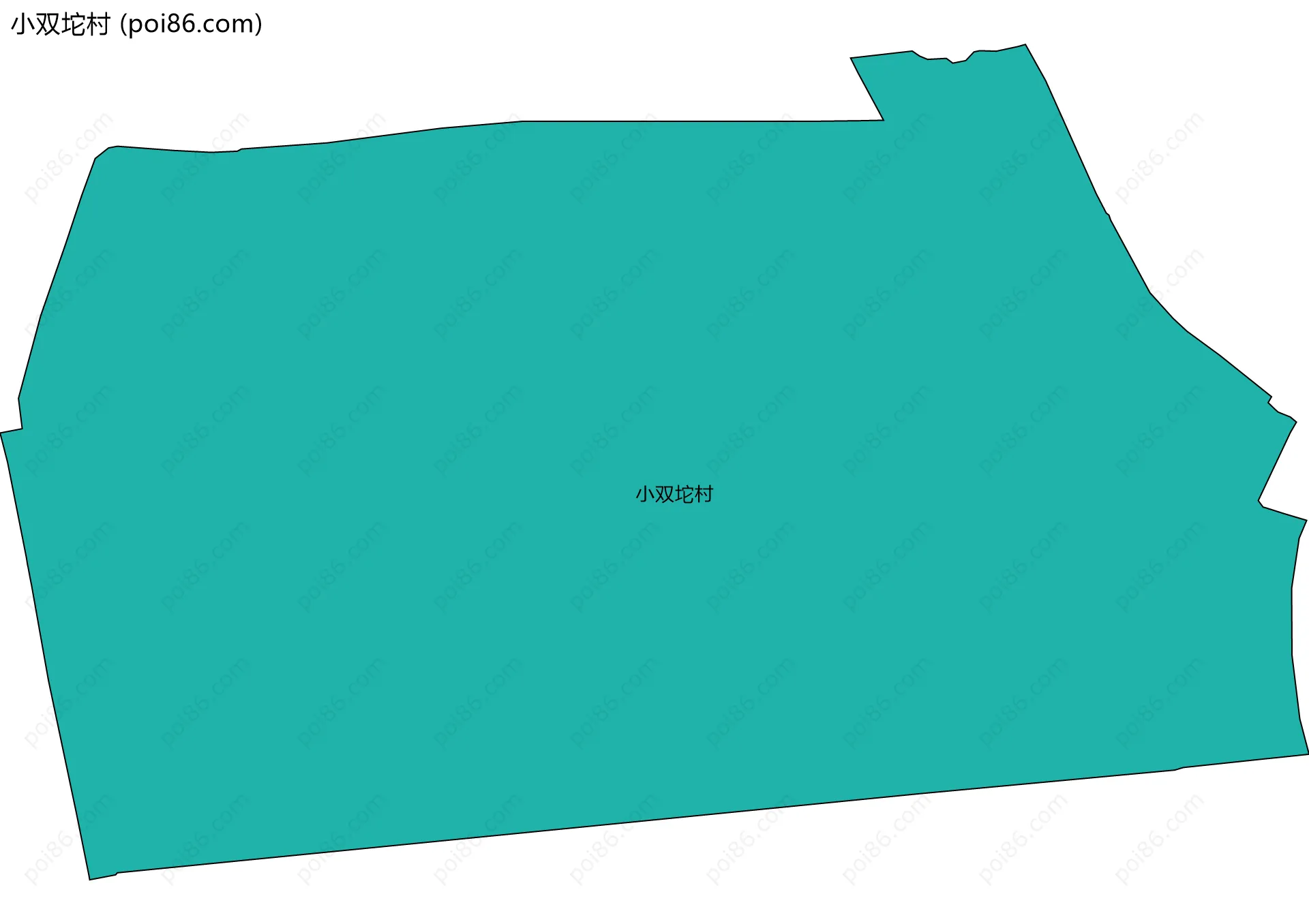 小双坨村边界地图