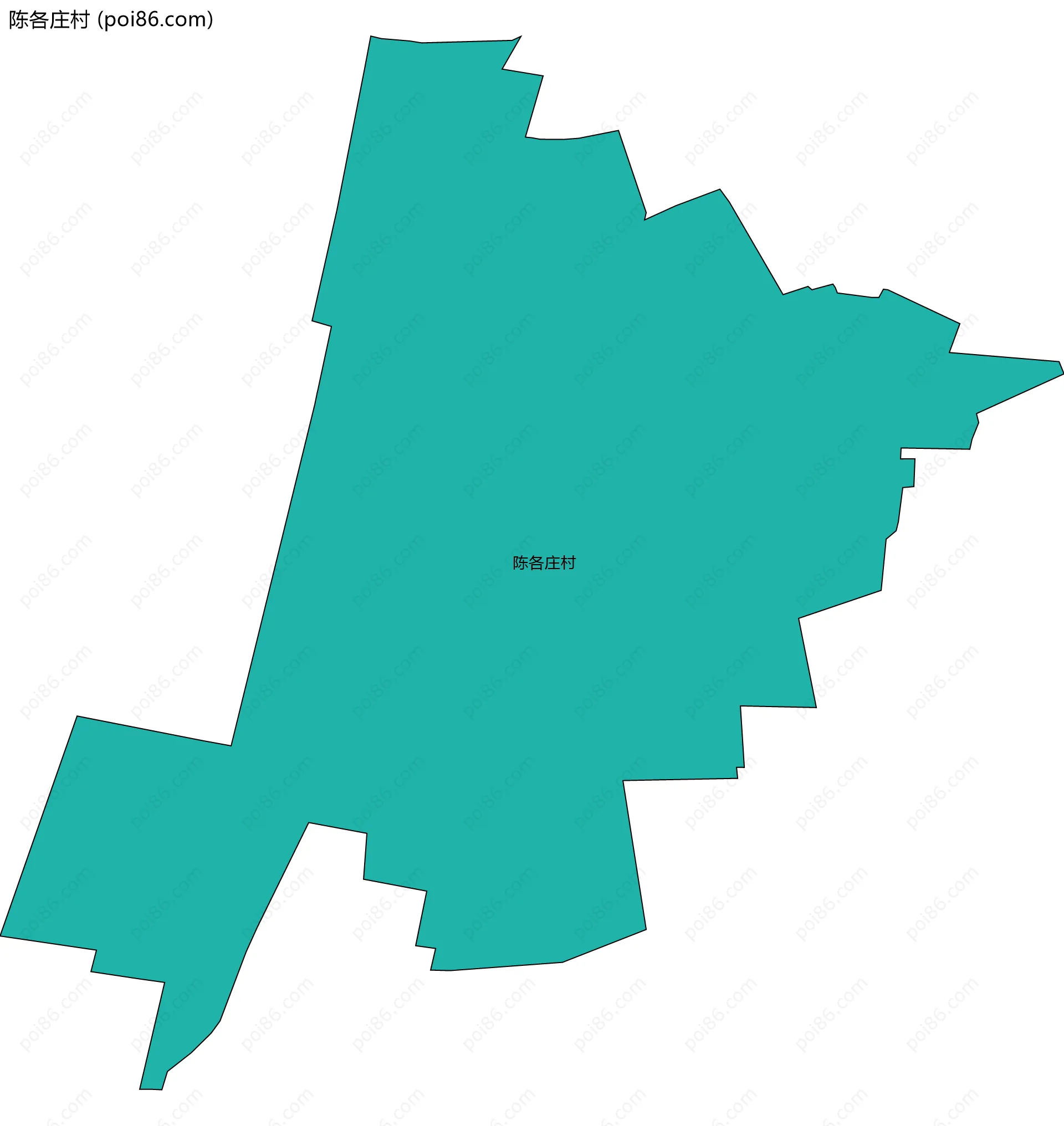 陈各庄村边界地图