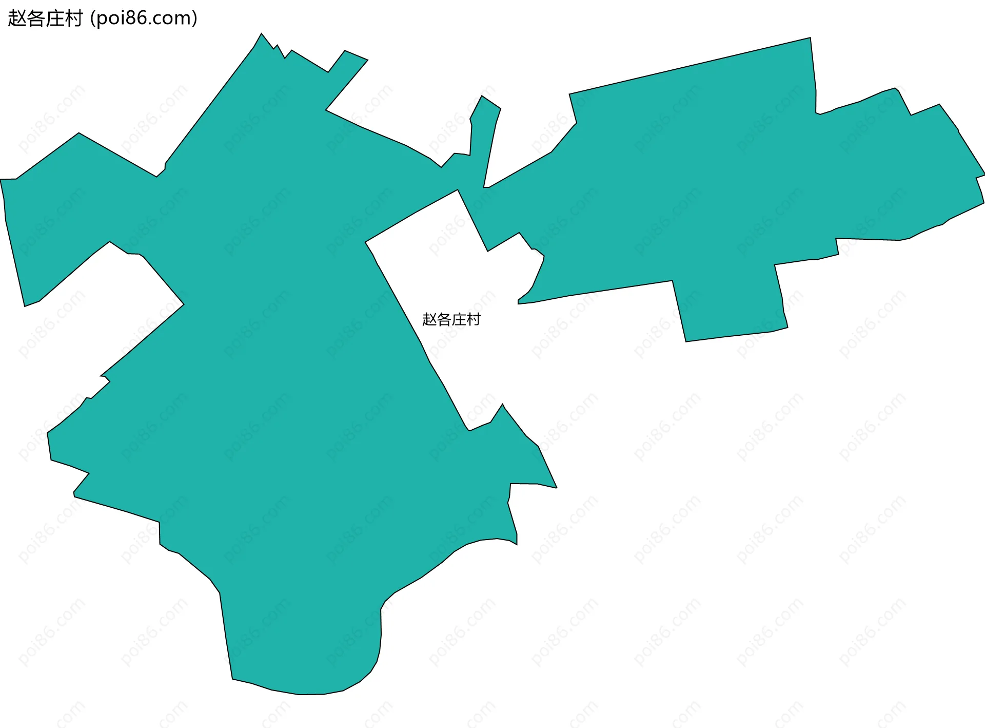 赵各庄村边界地图