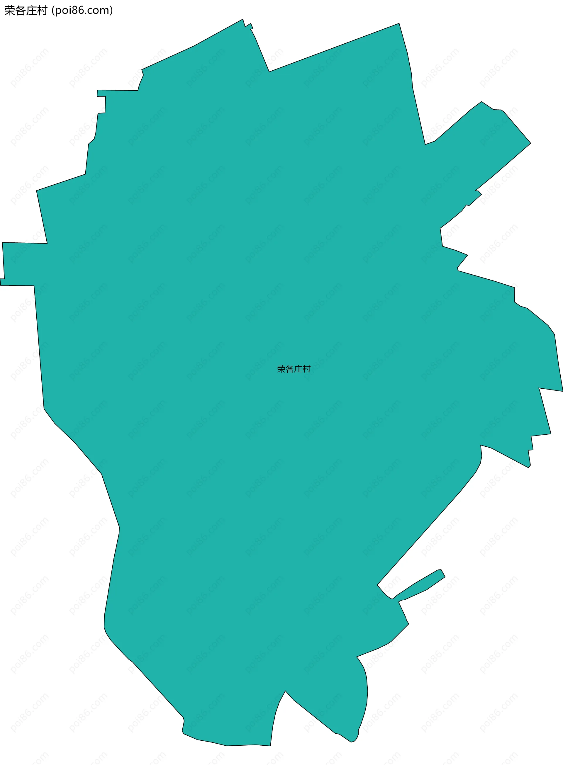 荣各庄村边界地图