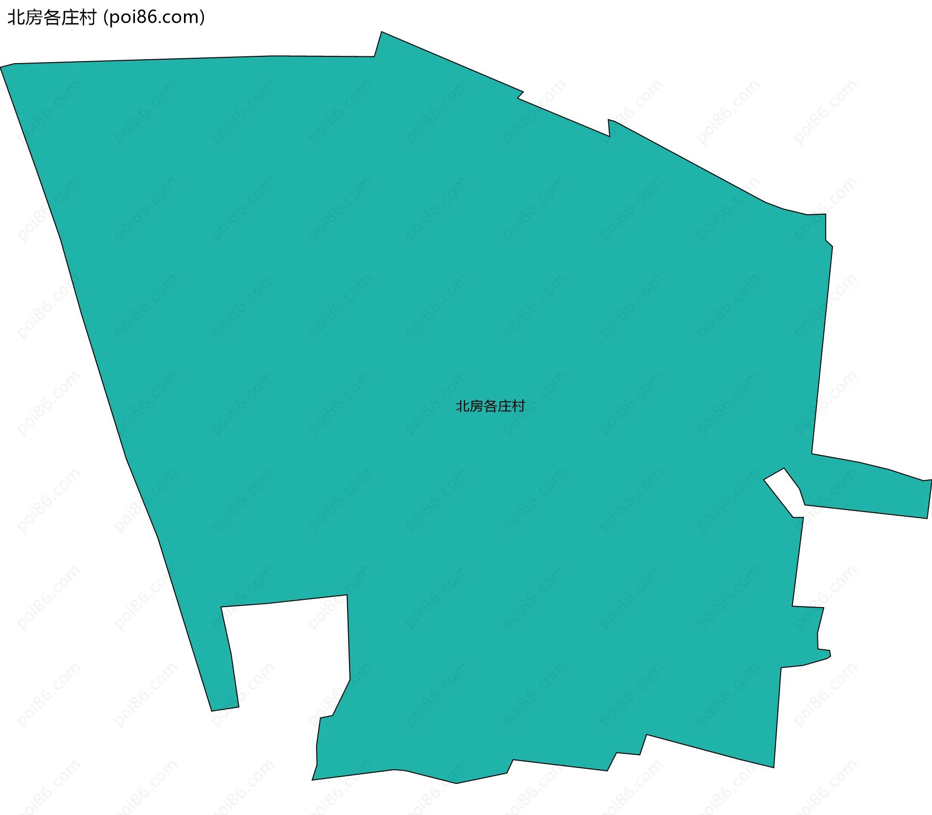 北房各庄村边界地图