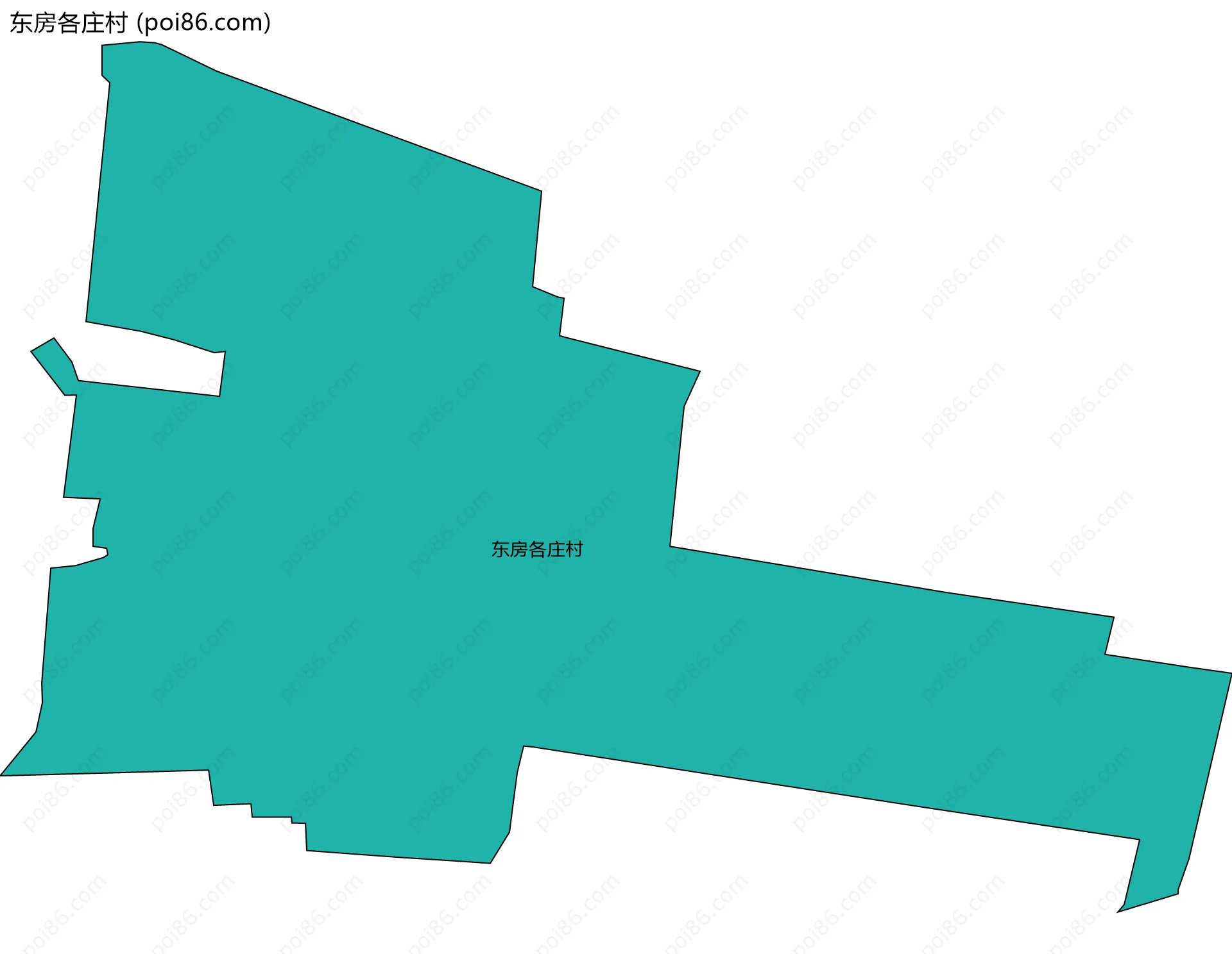 东房各庄村边界地图