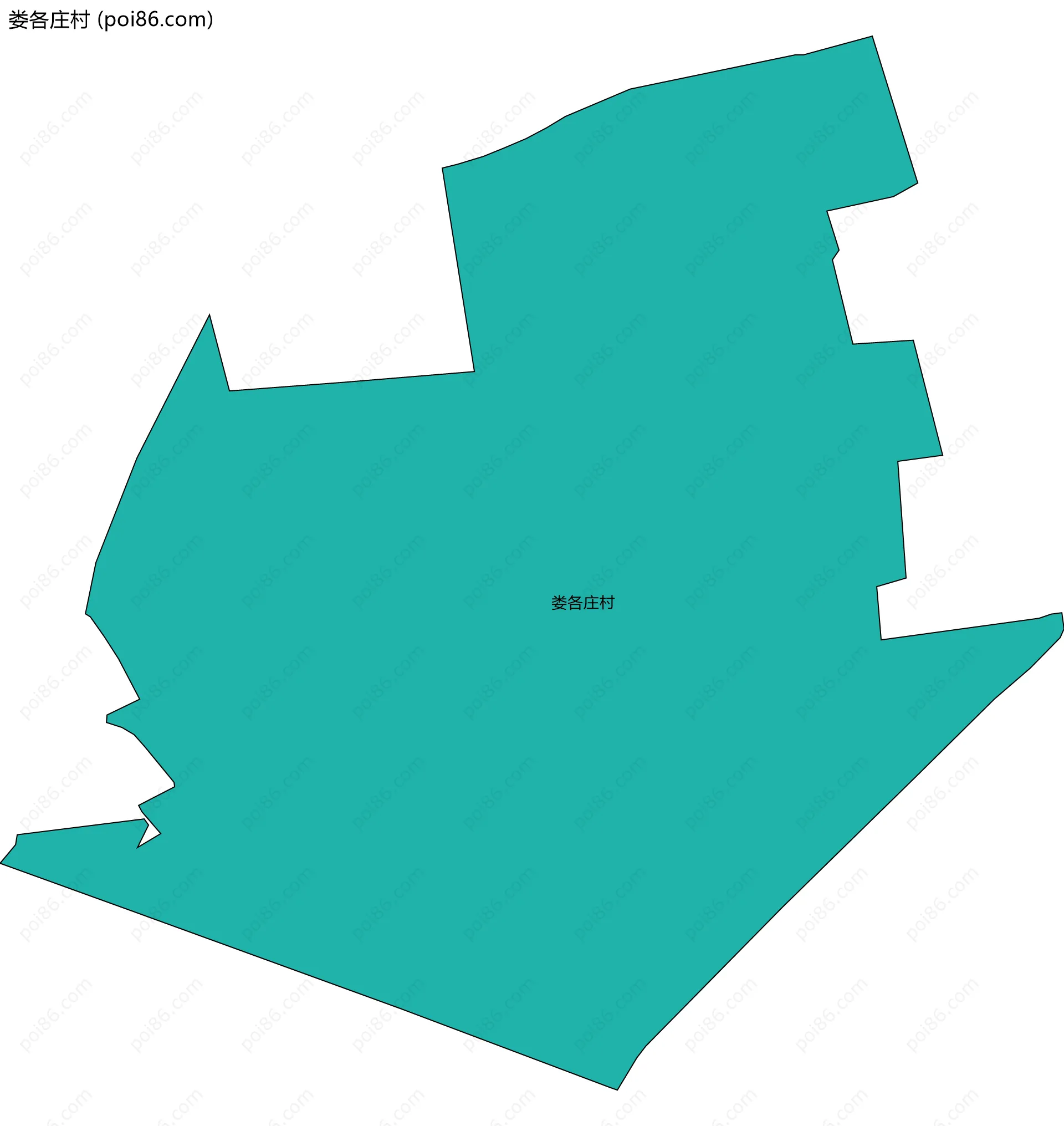 娄各庄村边界地图