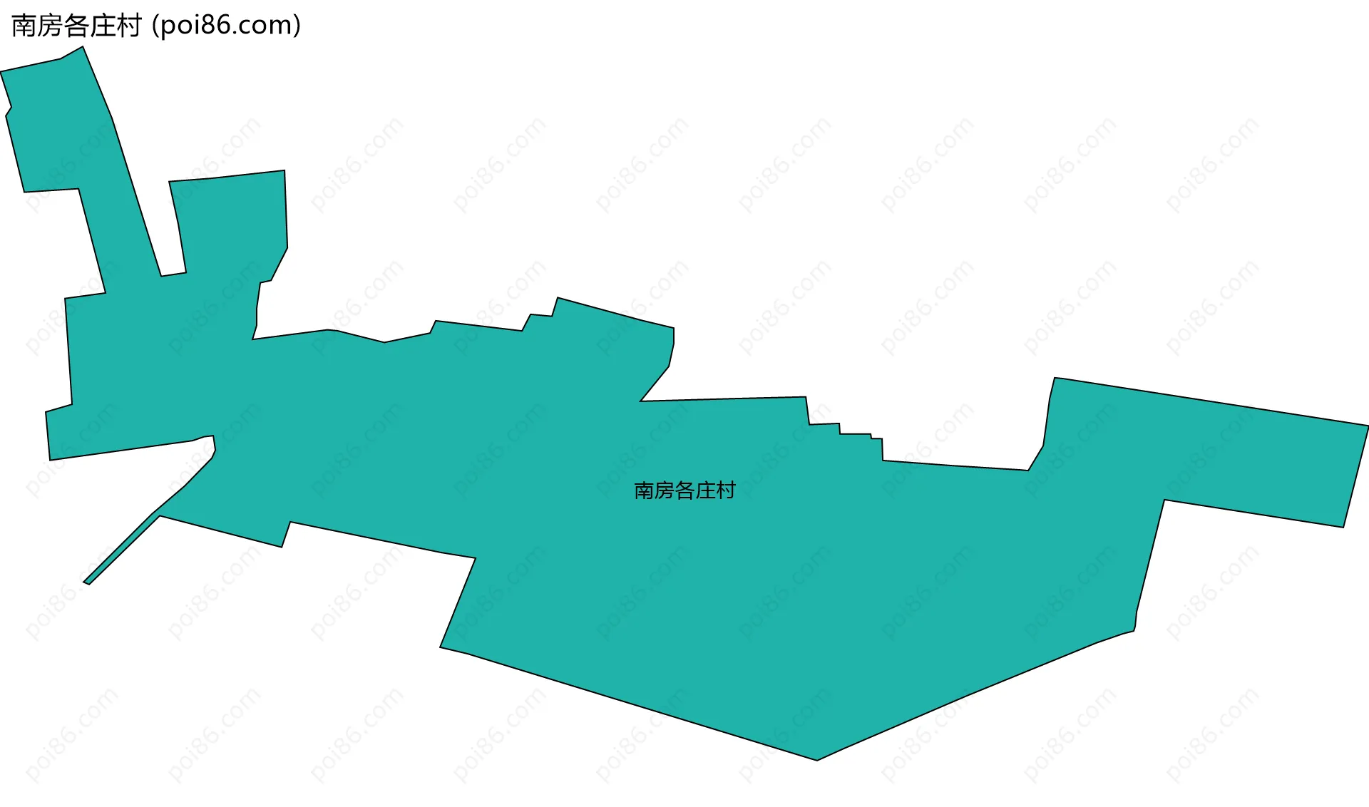 南房各庄村边界地图