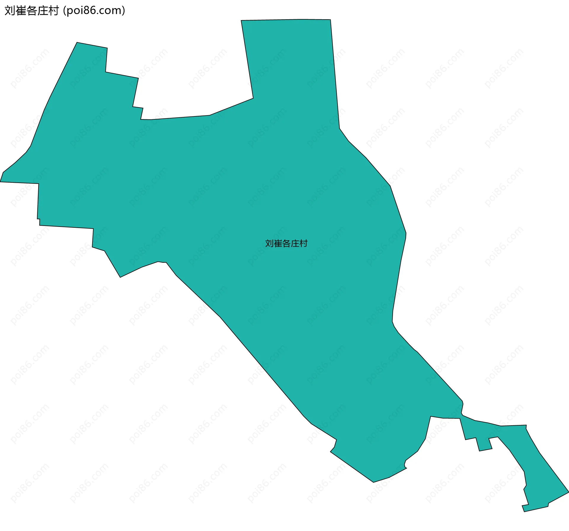 刘崔各庄村边界地图