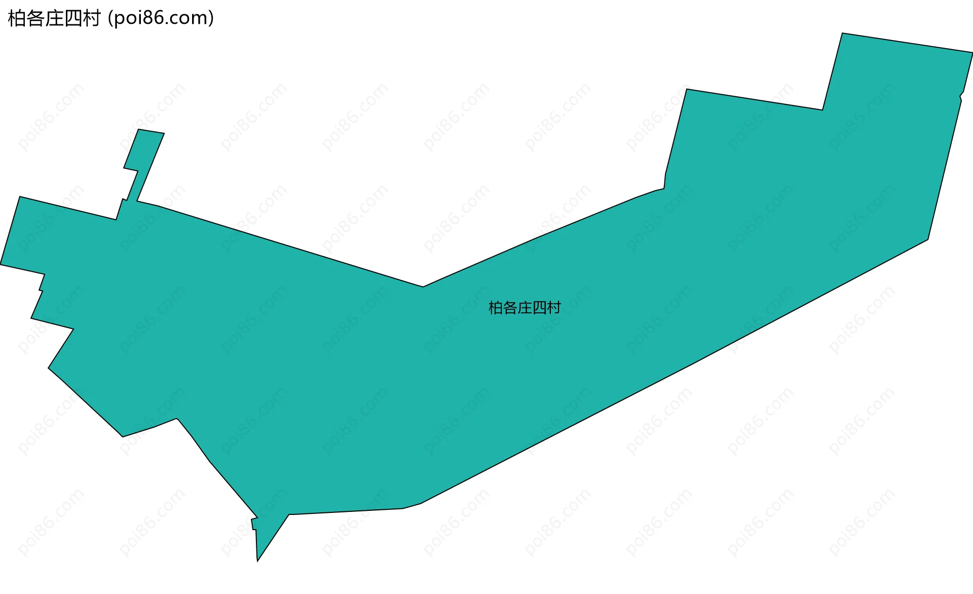 柏各庄四村边界地图