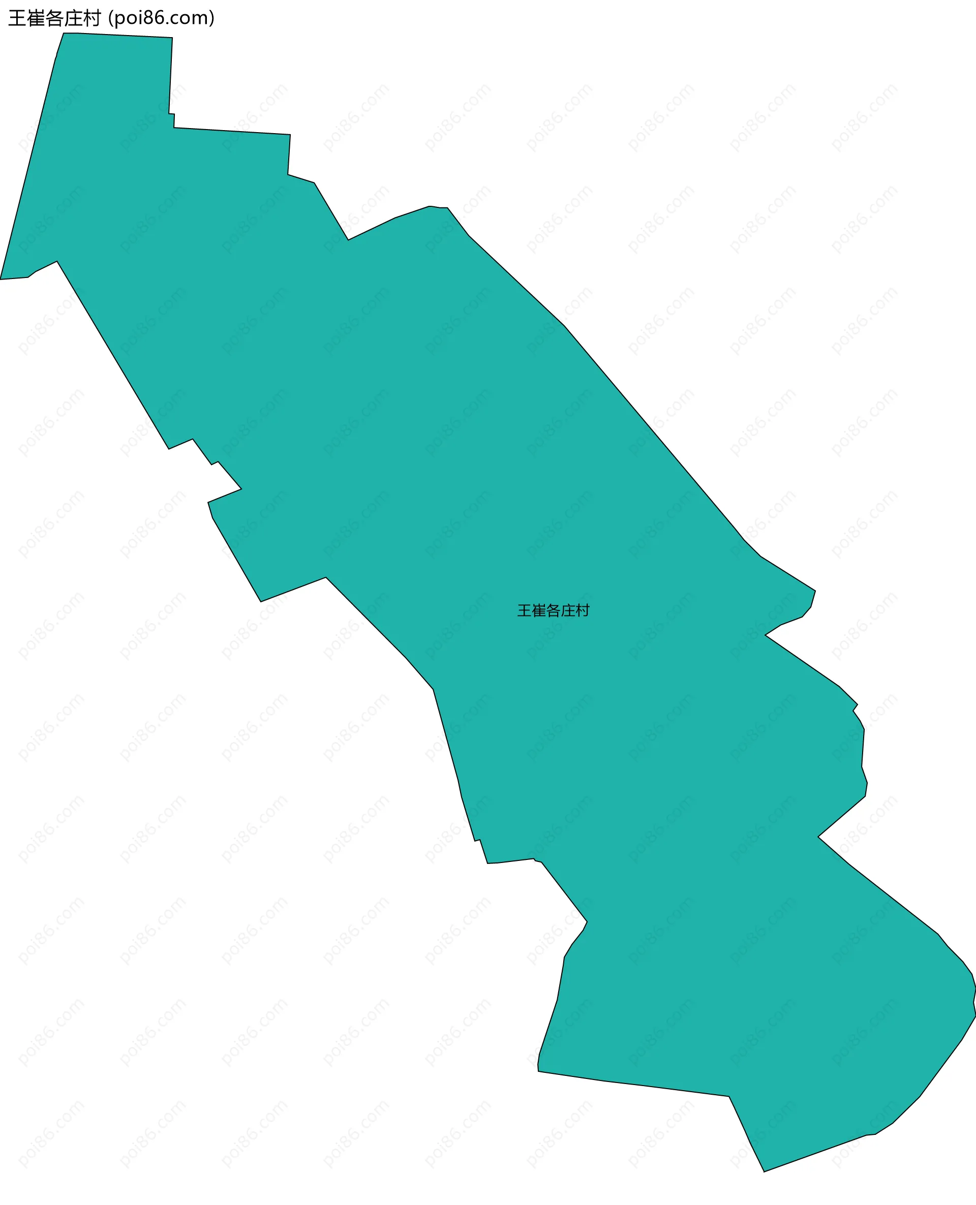 王崔各庄村边界地图