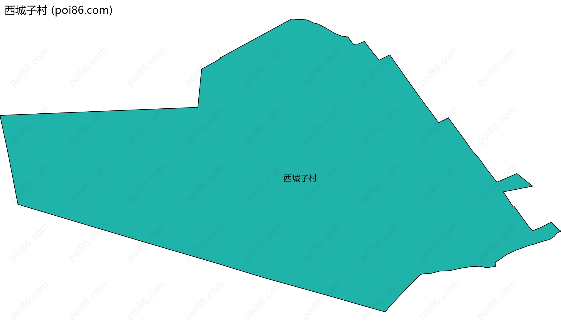 西城子村边界地图